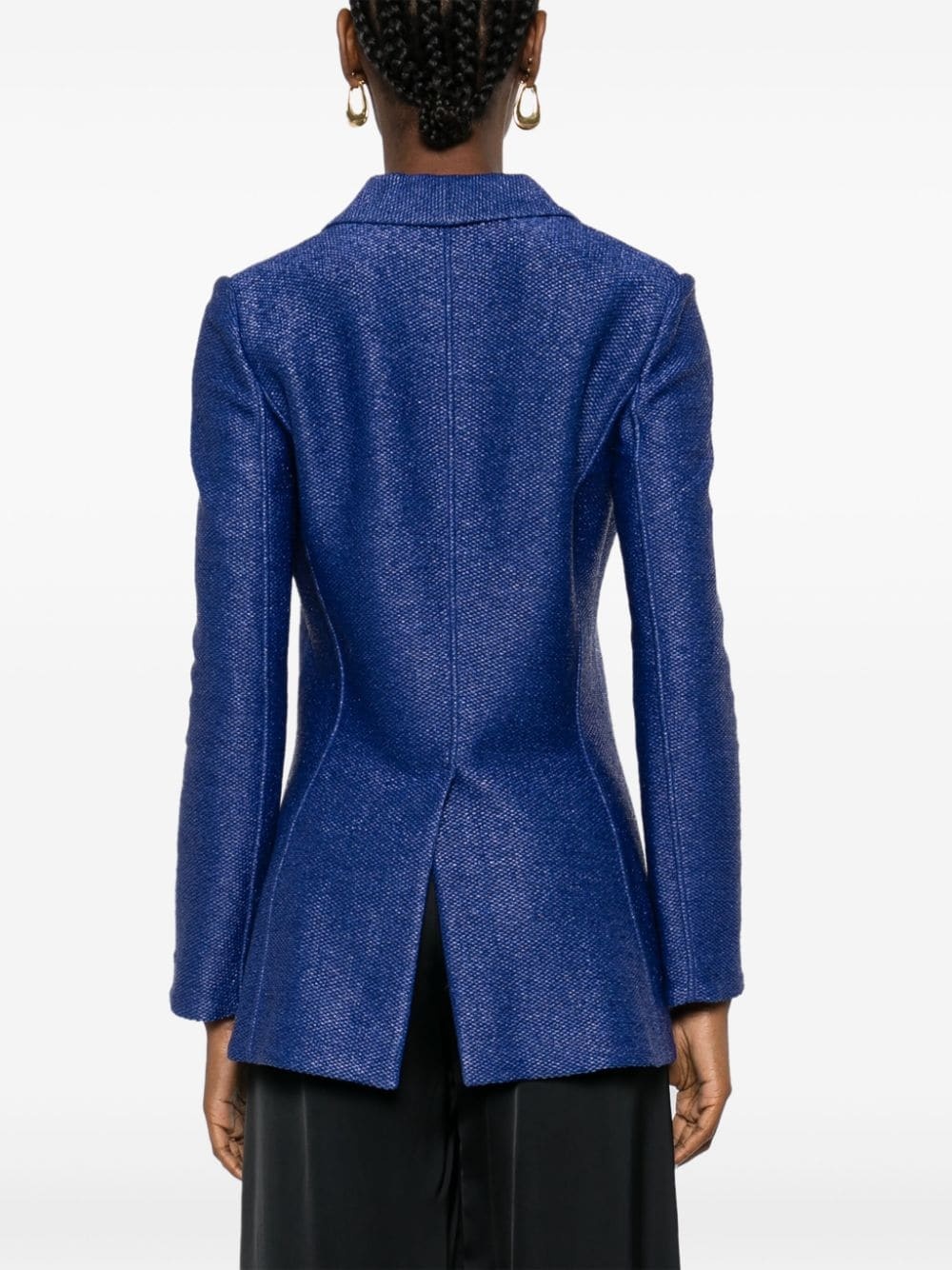 patterned-jacquard blazer - 4