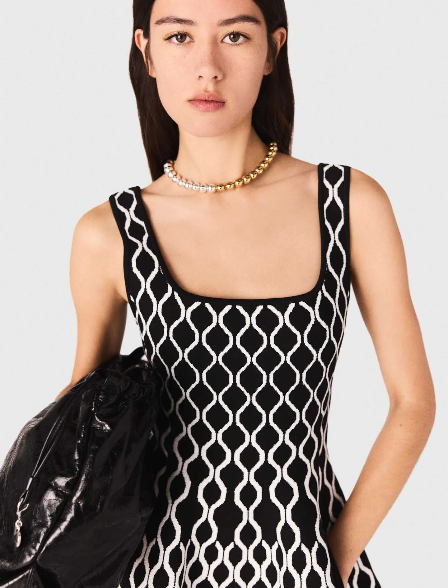 blue knit sparkle dress Liora Sequin Knit Mini Dress Blue
