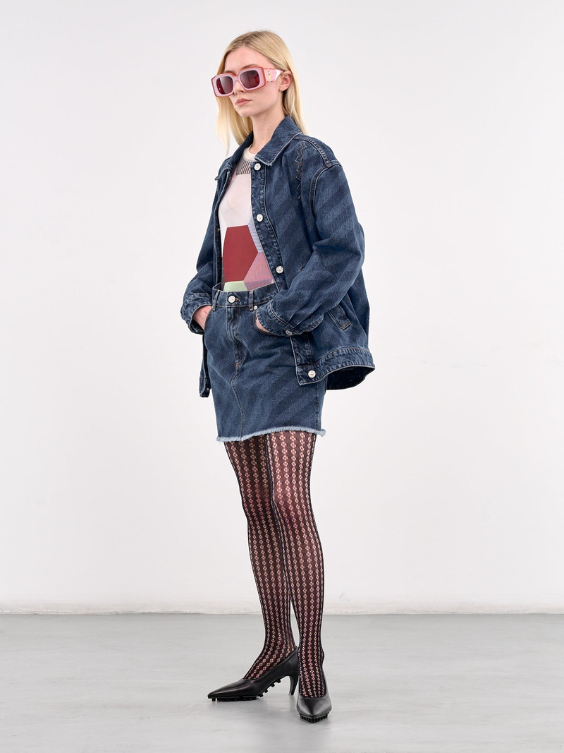 Marni Diagonal Denim Jacket outlook