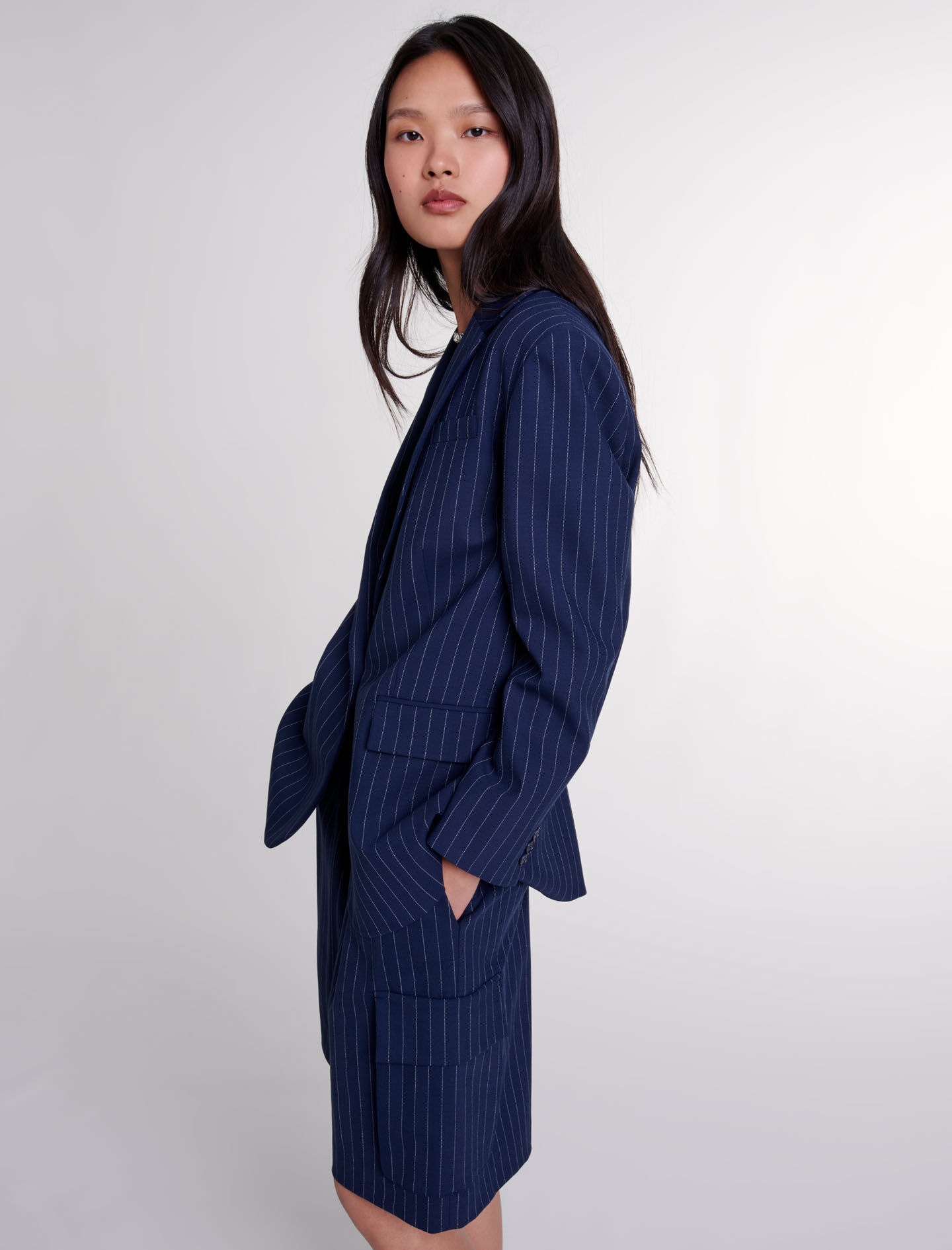 Striped suit jacket - 6