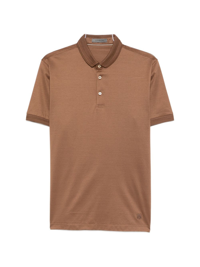 button-fastening short-sleeve polo shirt 1