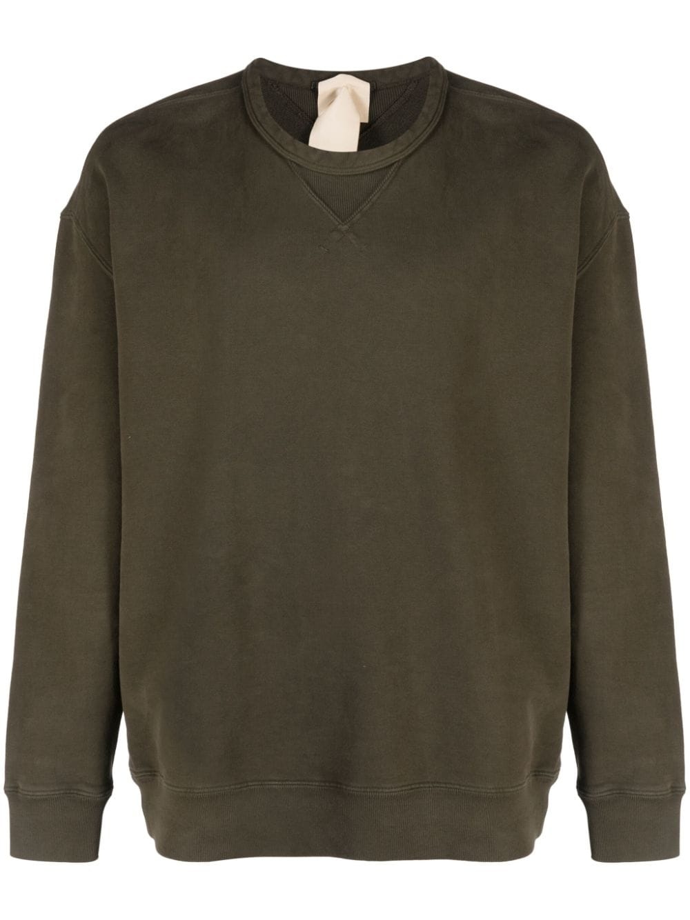 patch-detail cotton sweatshirt - 1