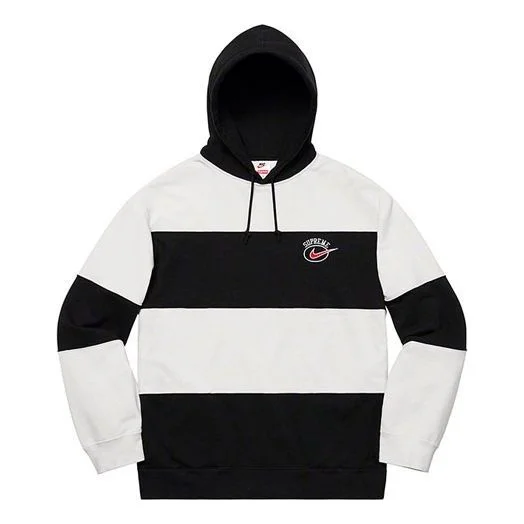 Supreme SS19 x Nike 줄무늬 후드 스웨터 '블랙'SUP-SS19-10152 - 1
