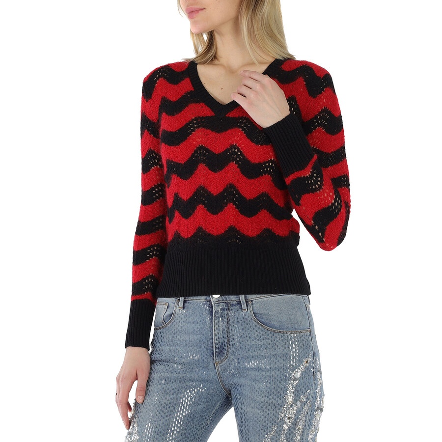 Marni Ladies Zigzag Cotton Jumper - 2