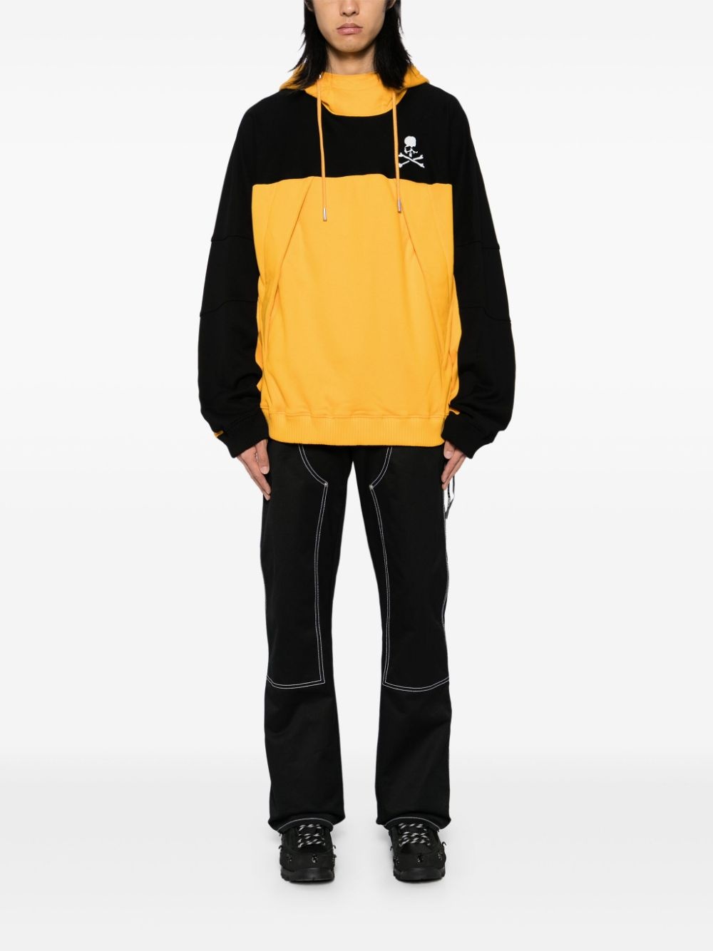 logo print cotton hoodie - 2