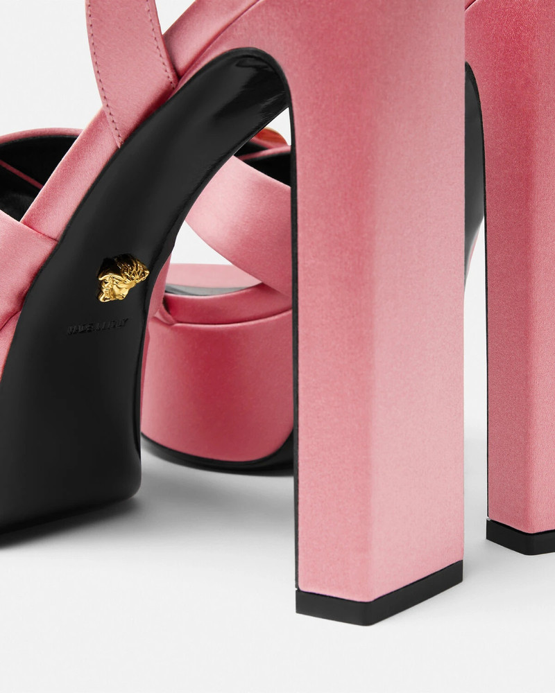 Gianni Ribbon Satin Sandals 140 mm 6