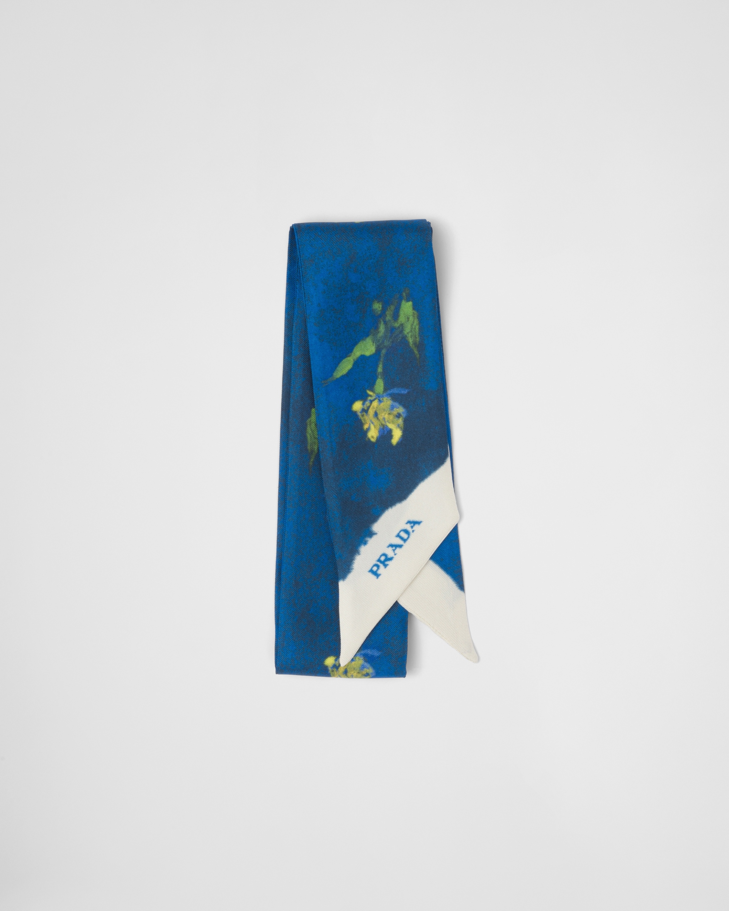 Printed silk twill scarf - 1