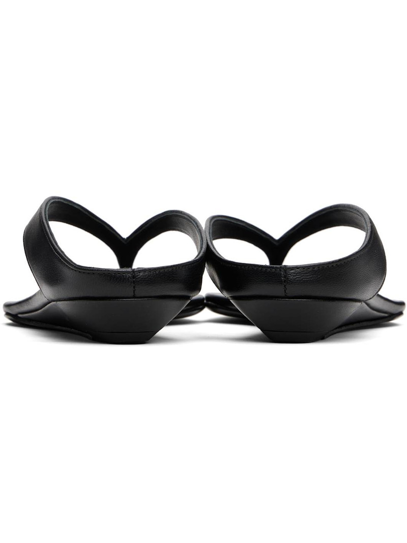 Black Coda Nappa Leather Sandals 2