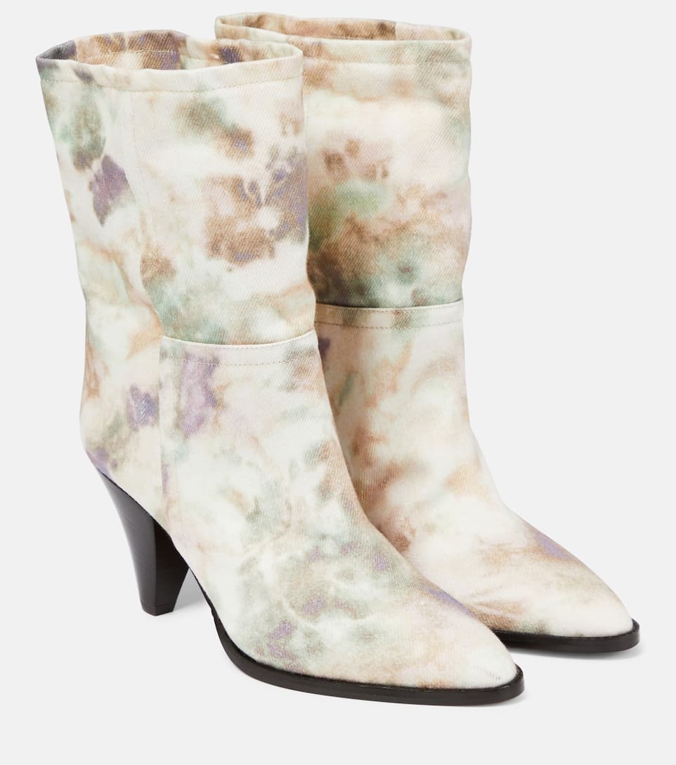 Rouxa printed canvas ankle boots - 1