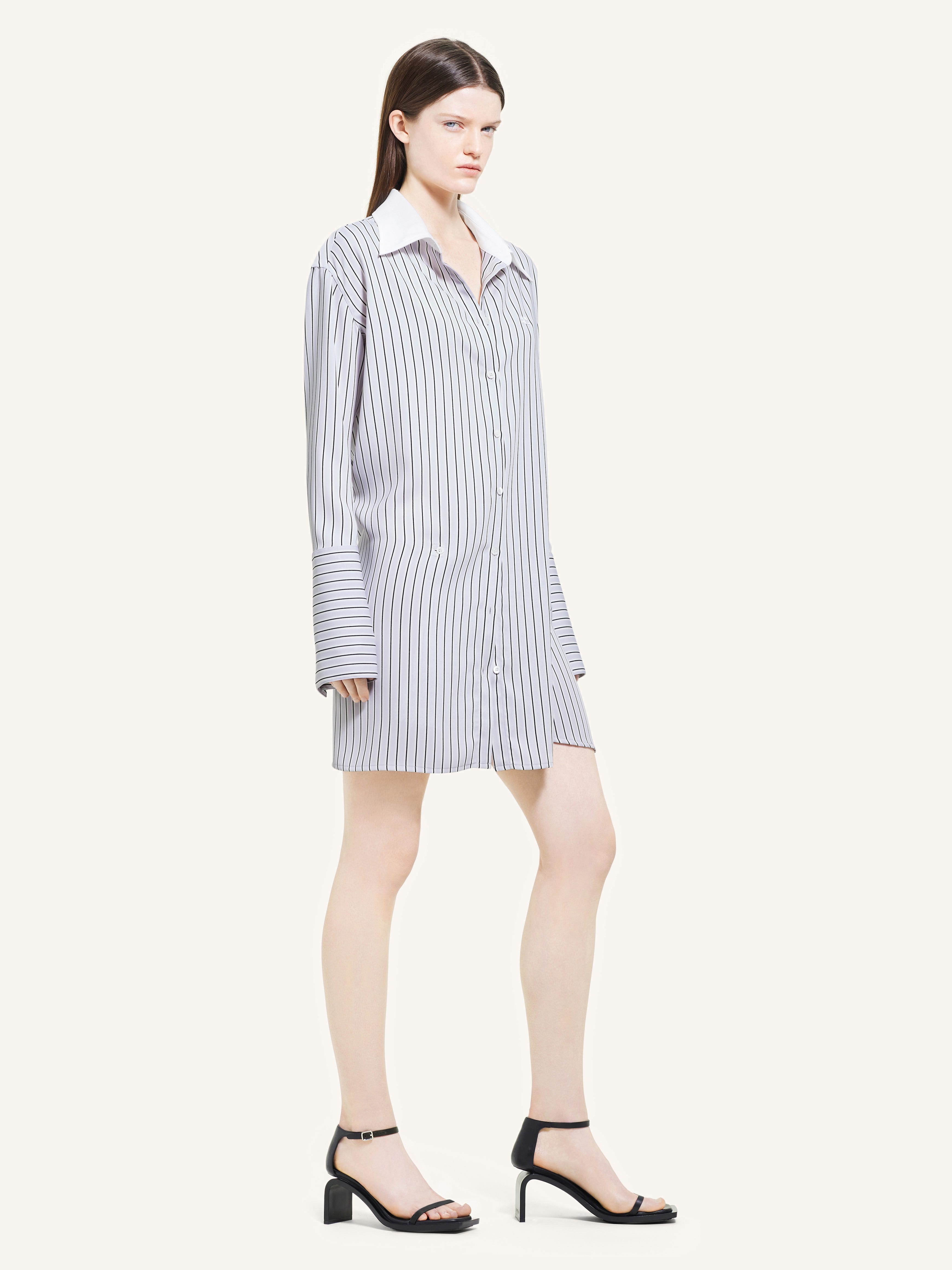 TWIST STRIPED SHIRTING DRESS - 3