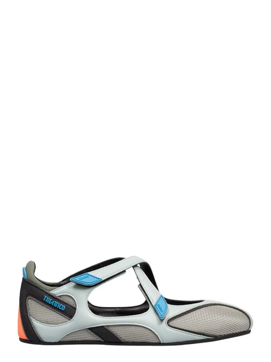The Attico Blue Floor 01 Logo Combination Ballet Flats - 1