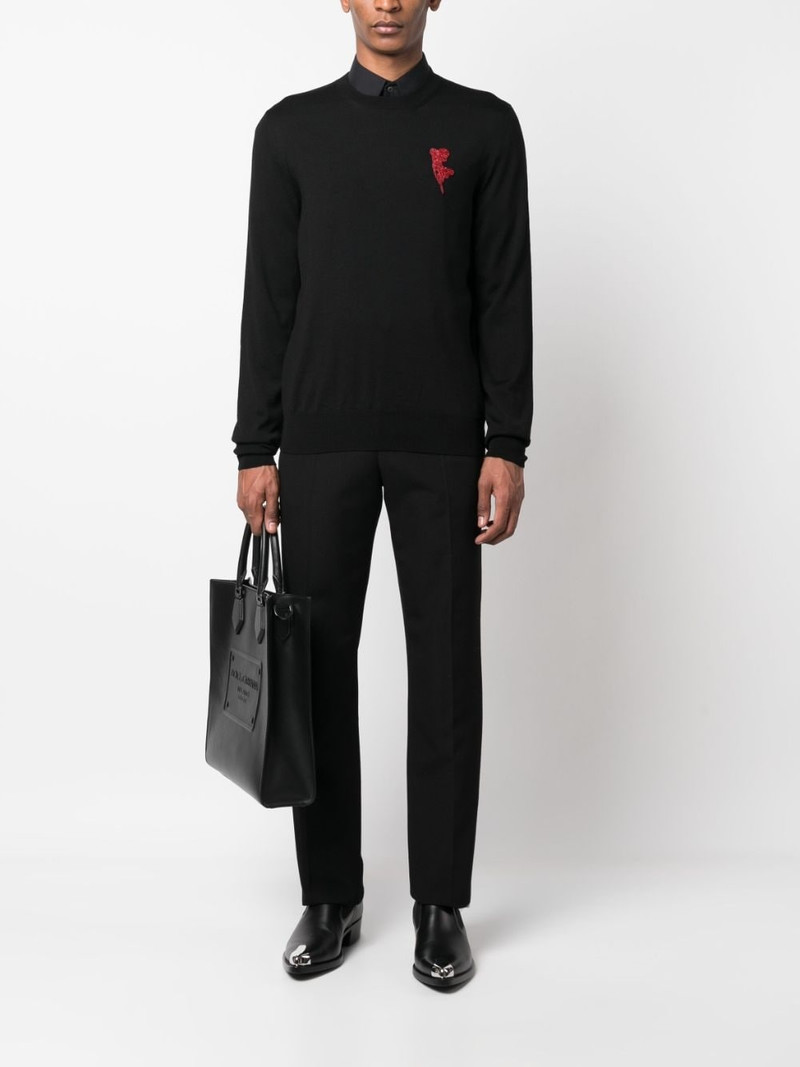 Alexander McQueen beaded wool jumper outlook