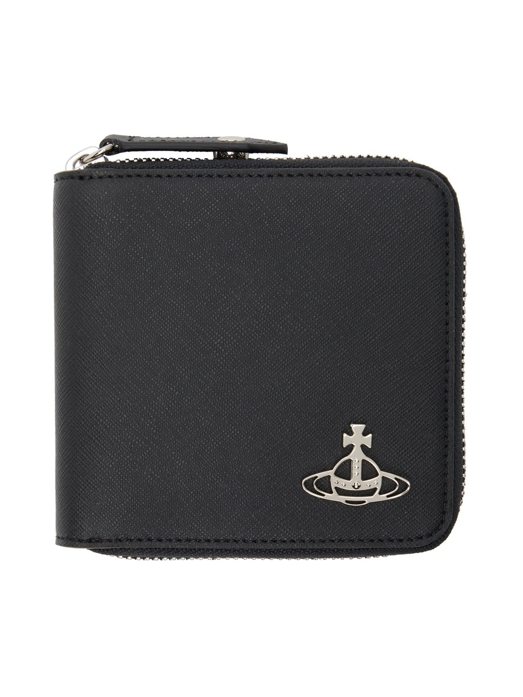 Black Saffiano Biogreen Rounded Square Wallet - 1