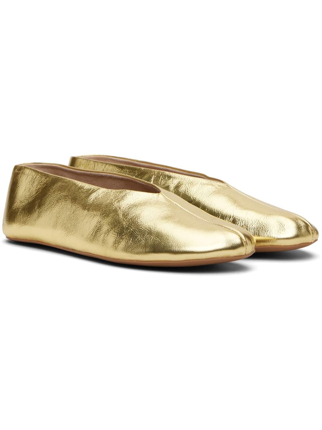 Gold Stella Ballerina Flats - 4