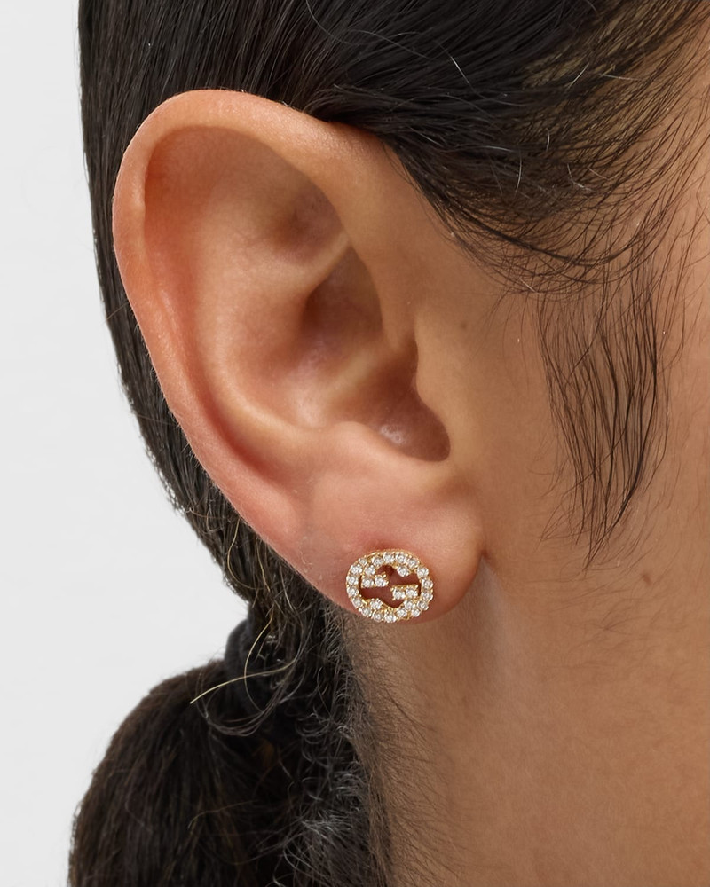 GUCCI Diamond Interlocking G Stud Earrings outlook