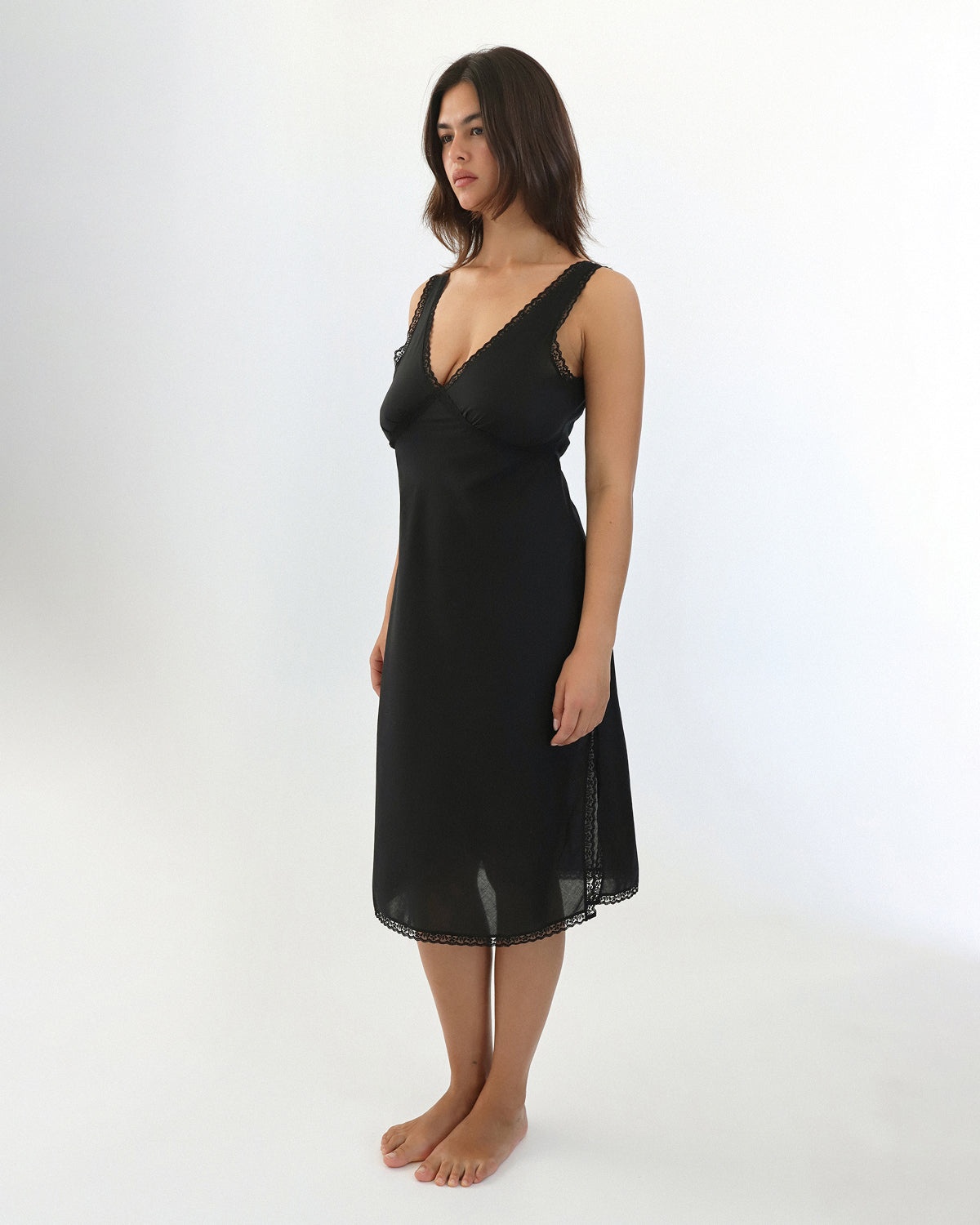The Iris Slip: Cotton Voile Black - 7
