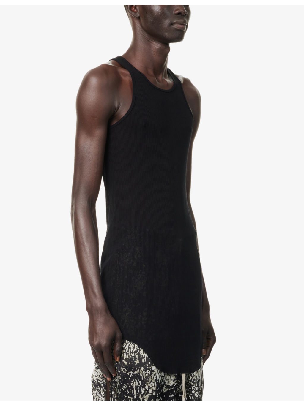 Ribbed Slim-Fit Woven-Blend Top - 3