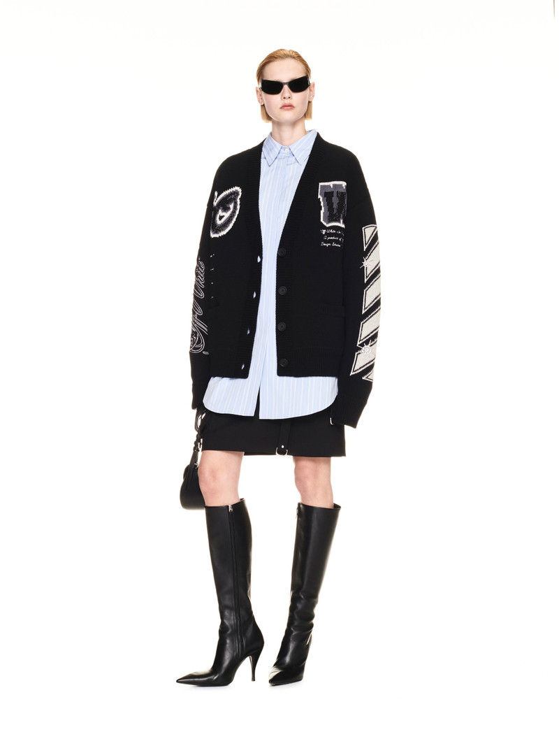 Off-White Varsity Bling Cardigan outlook