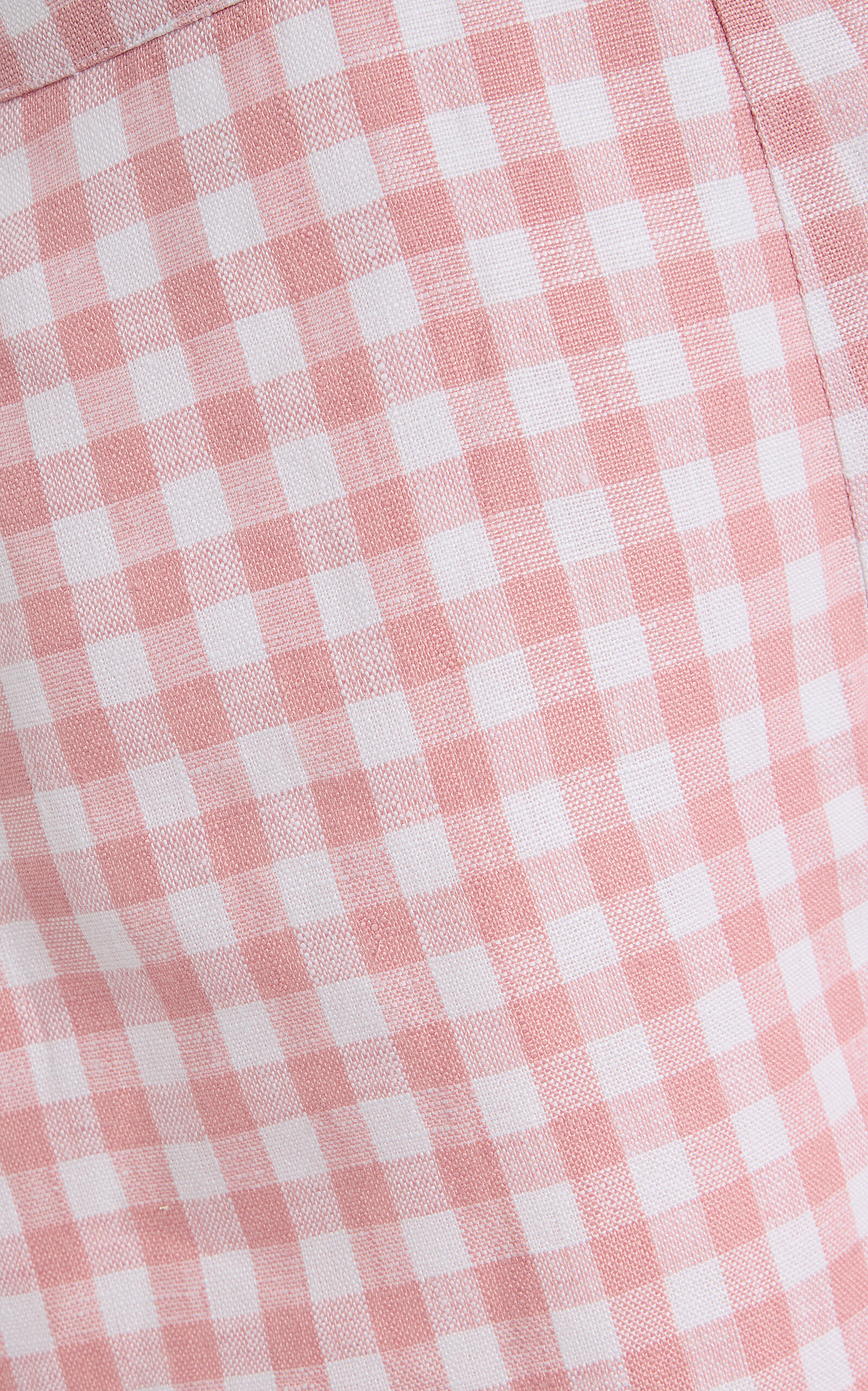 Exclusive Riviera Perri Checked Linen Shorts pink - 7