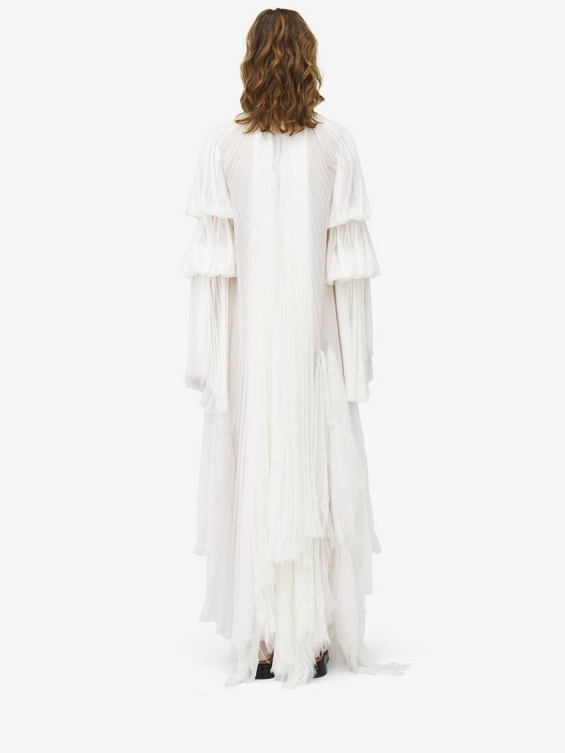 Pleated Chiffon Dress - 4