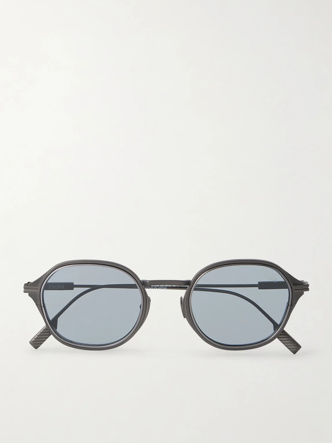 Round-Frame Titanium Sunglasses - 1
