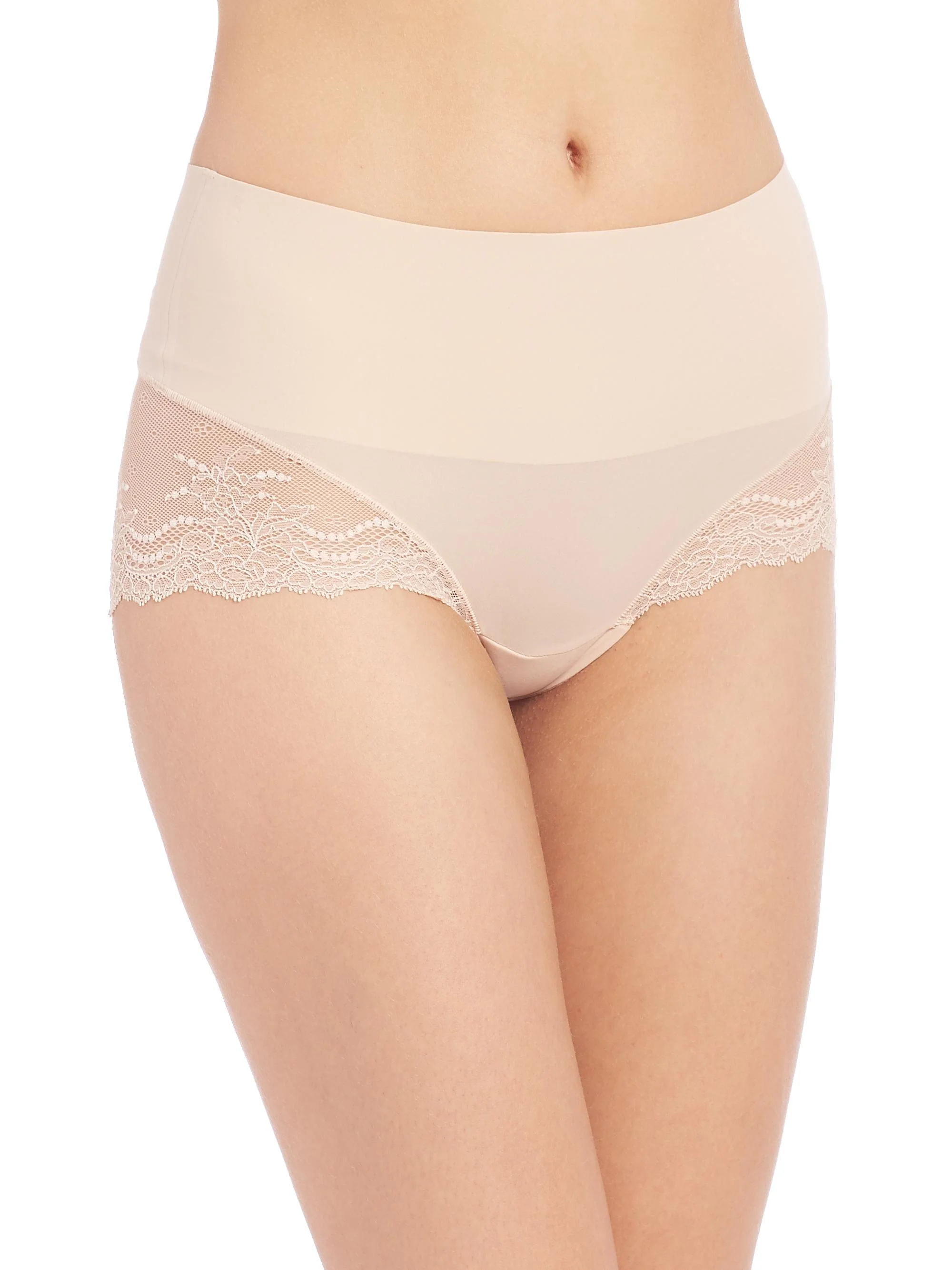 Undie-tectable Lace Hi-Hipster Panty - Soft Nude - 1