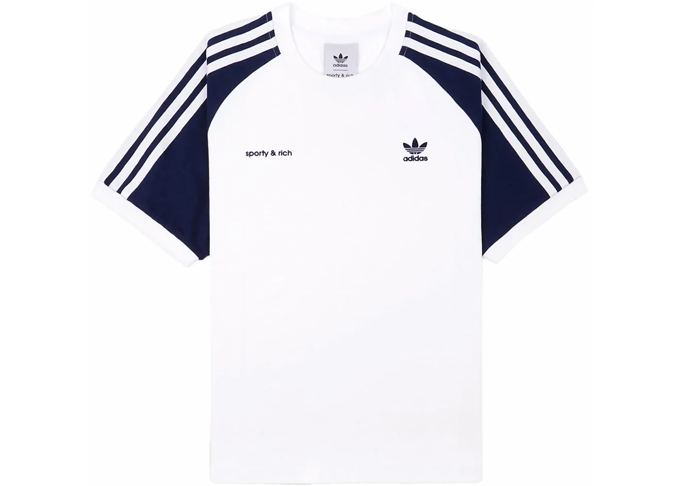 adidas x Sporty & Rich Two Tone Ringer Tee White/Navy - 1