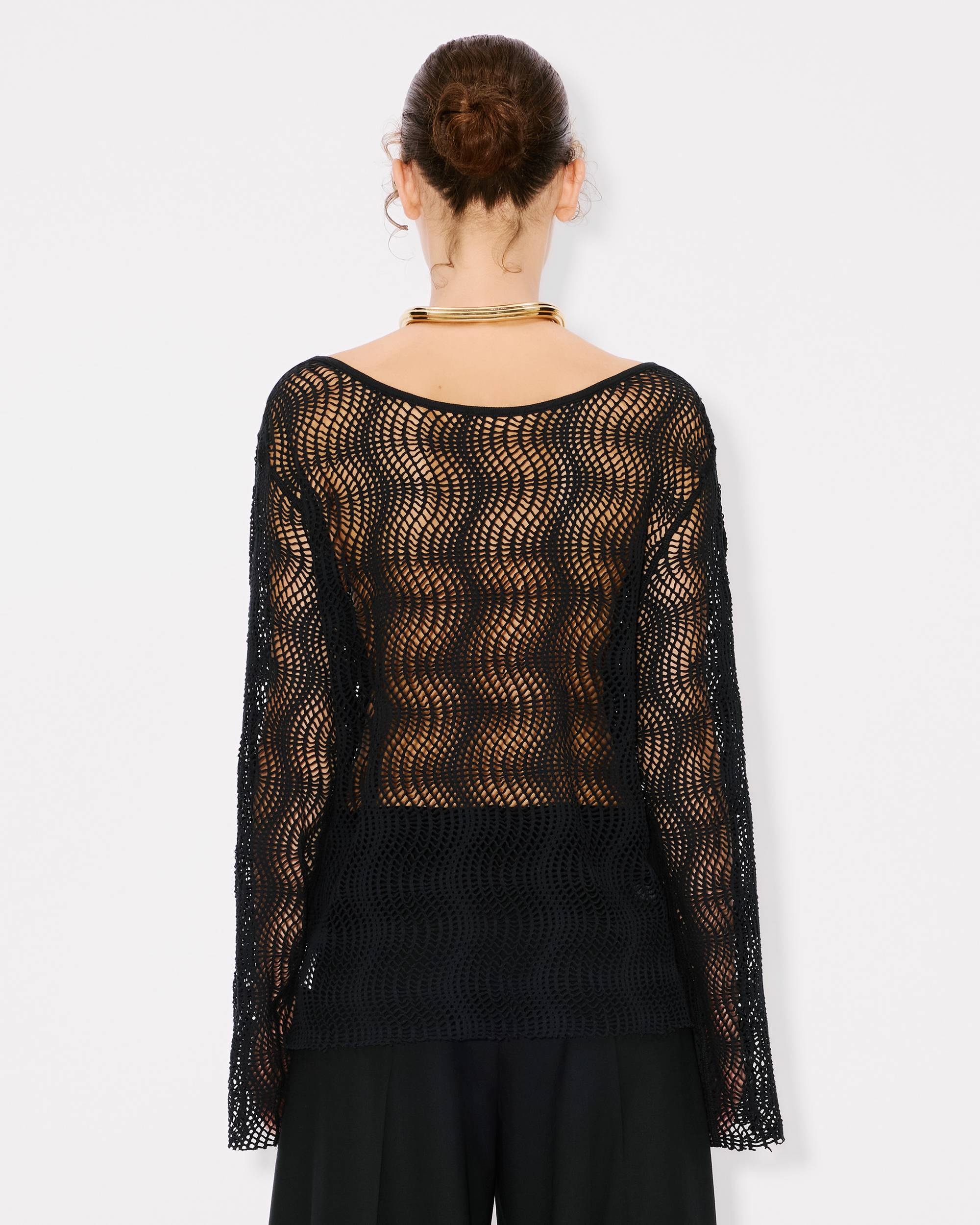 Long sleeves top in fishnet mesh - 4