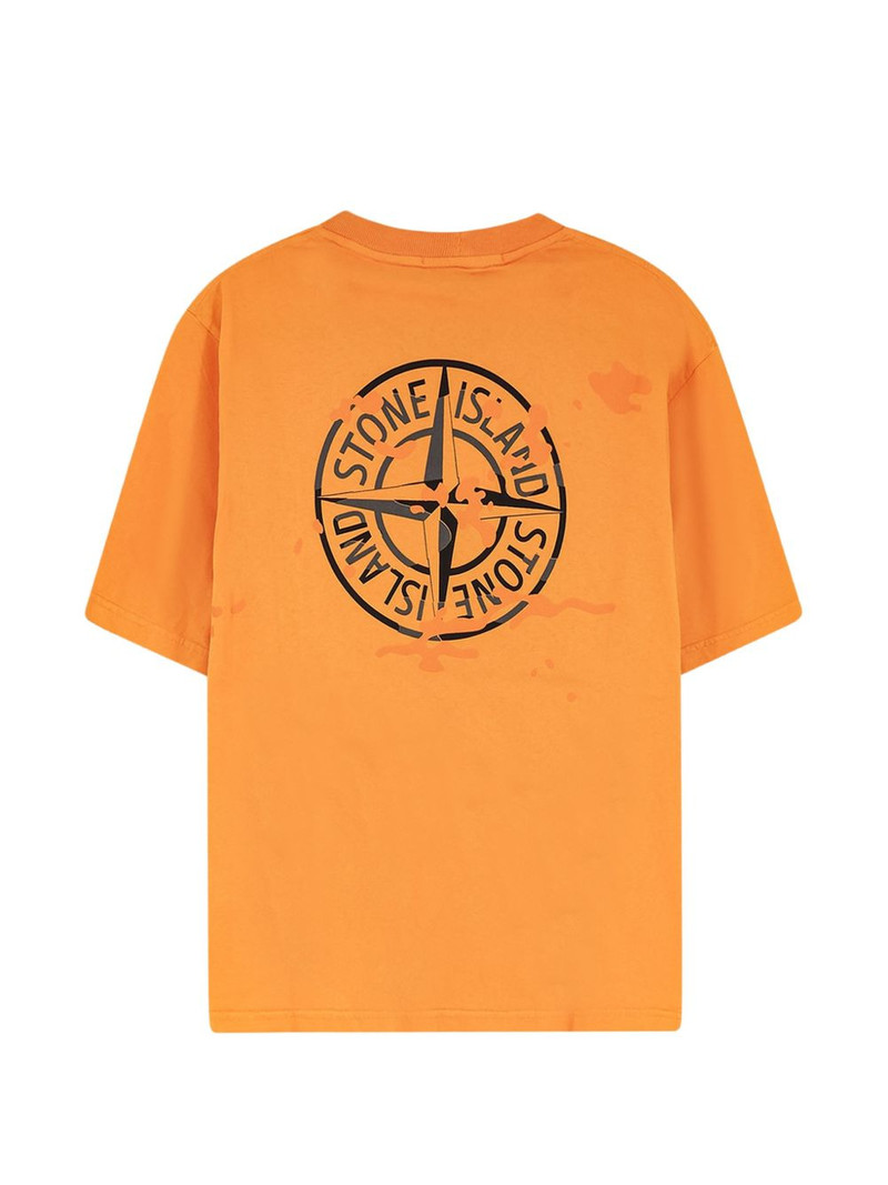 Stone Island crew-neck logo-detail T-shirt outlook