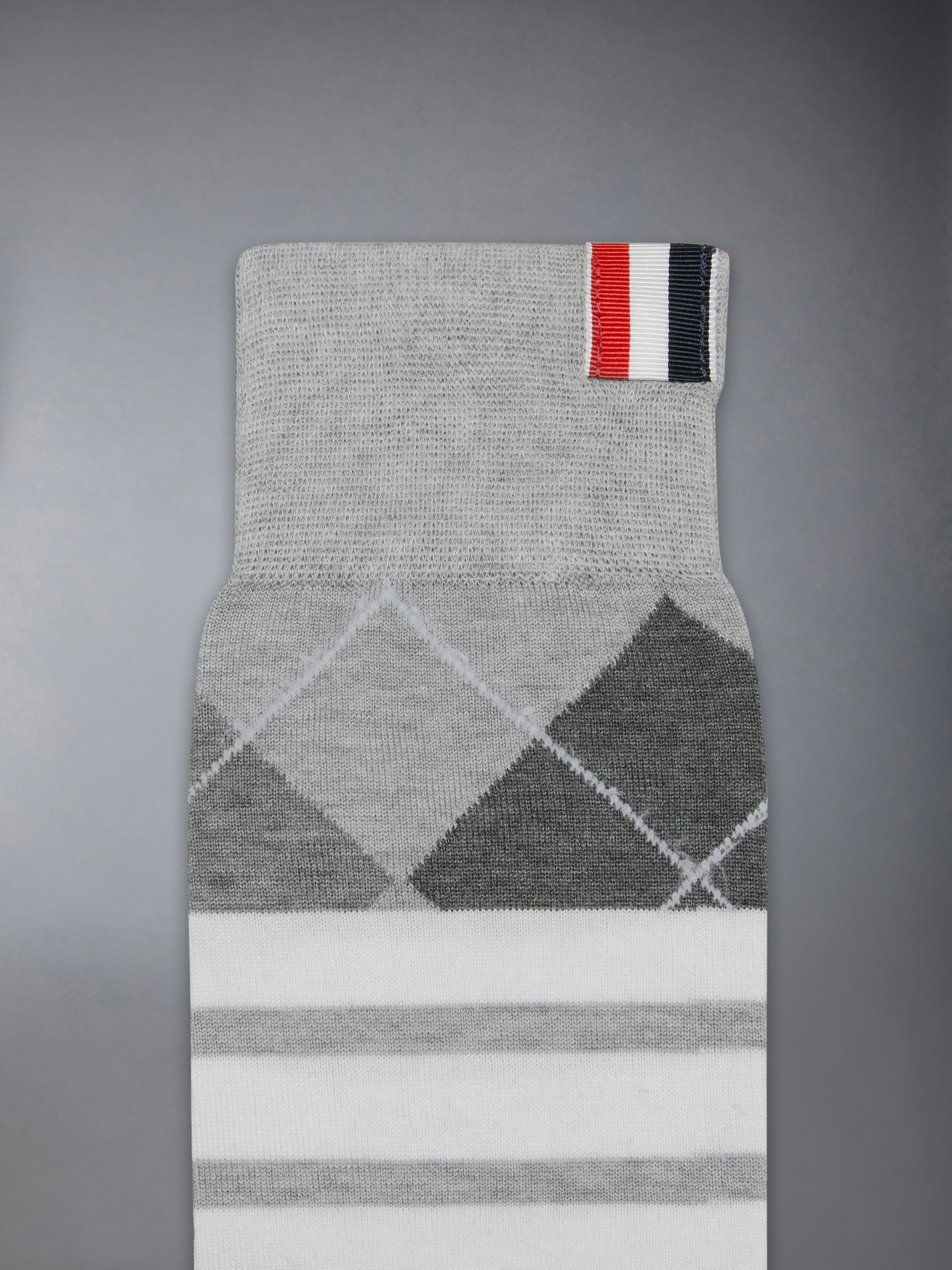 ARGYLE 4-BAR OVER THE CALF SOCKS - 2