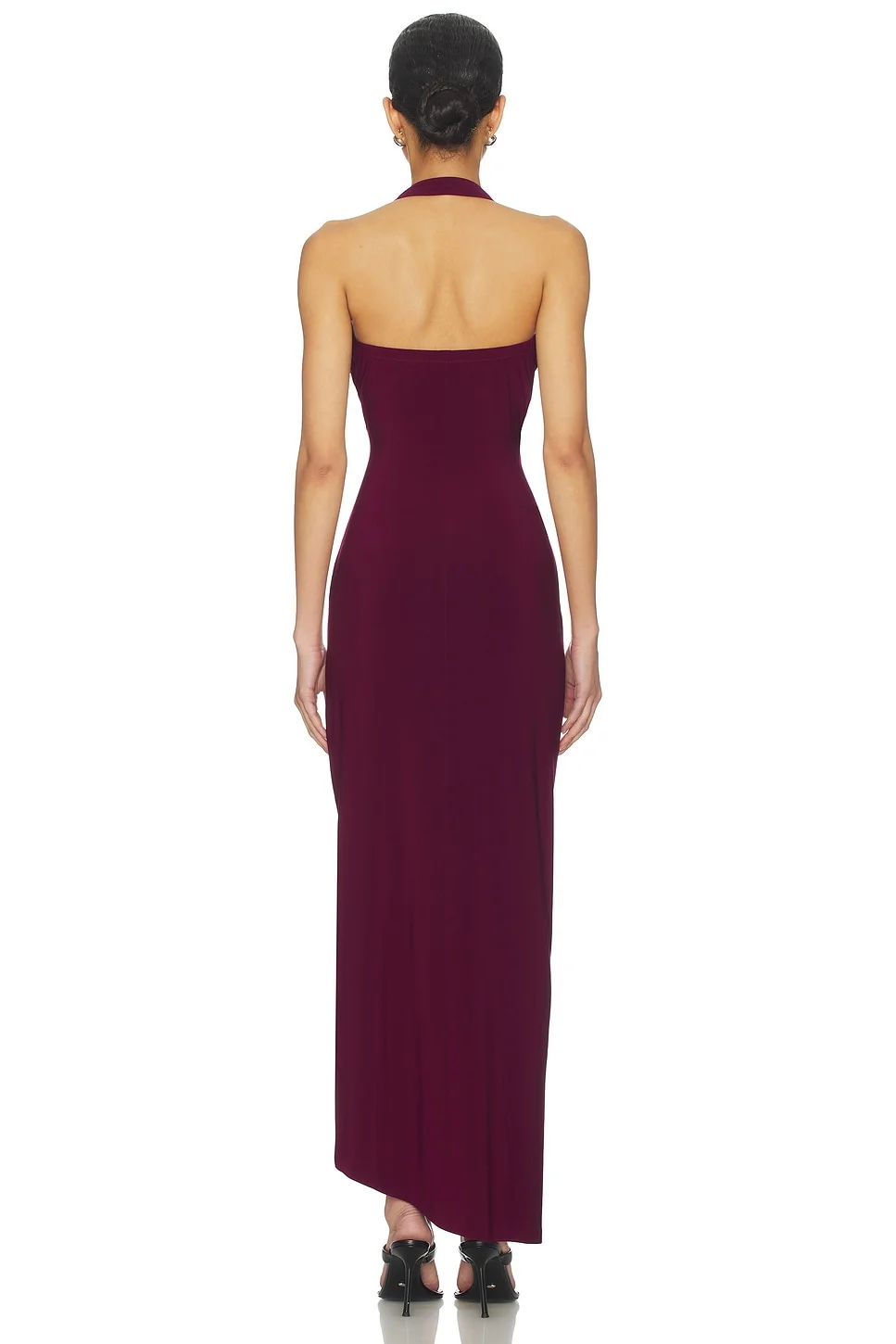 NORMA KAMALI x REVOLVE Halter Sweetheart Side Drape Gown - KK4253PL327043 |  REVERSIBLE
