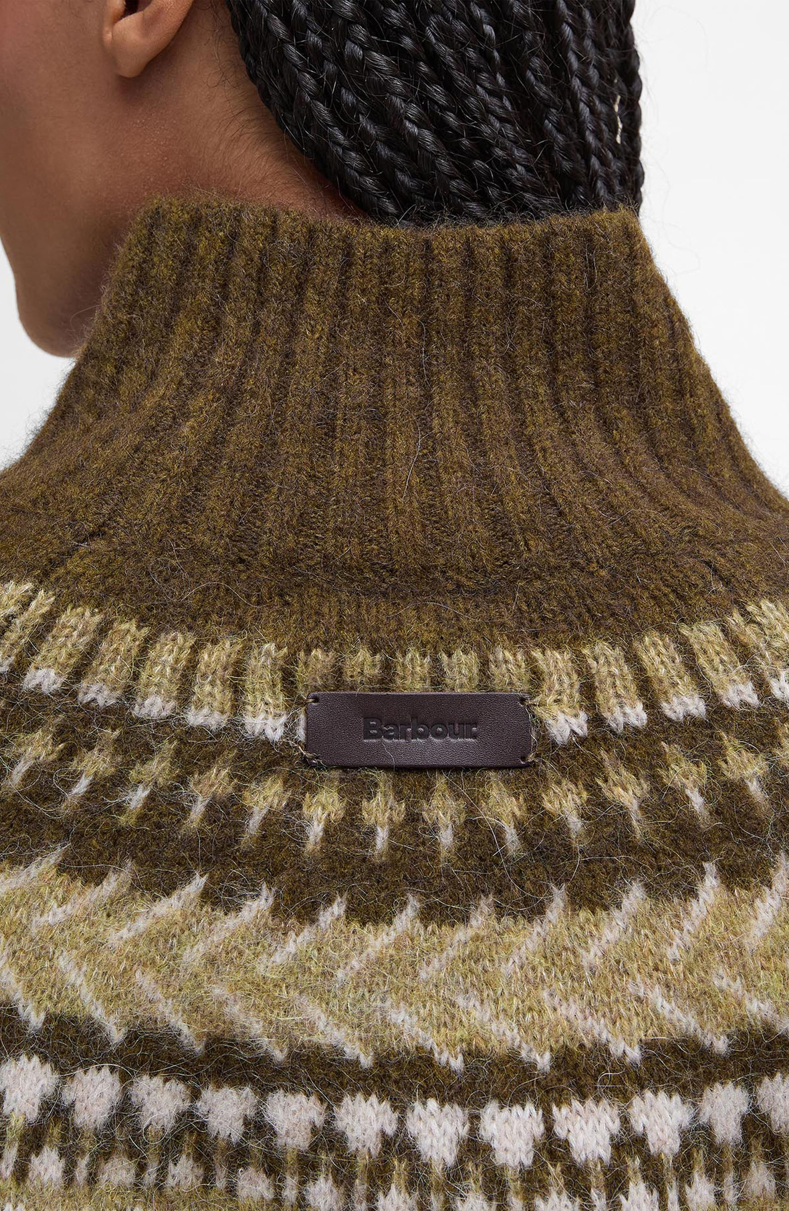 Barbour Lorrie Fair Isle Wool & Alpaca Blend Sweater in Brown Multi at Nordstrom - 3