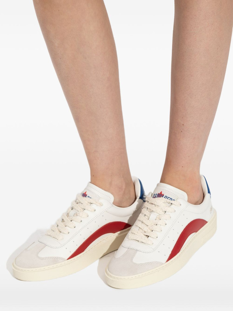 logo-detail leather sneakers 5