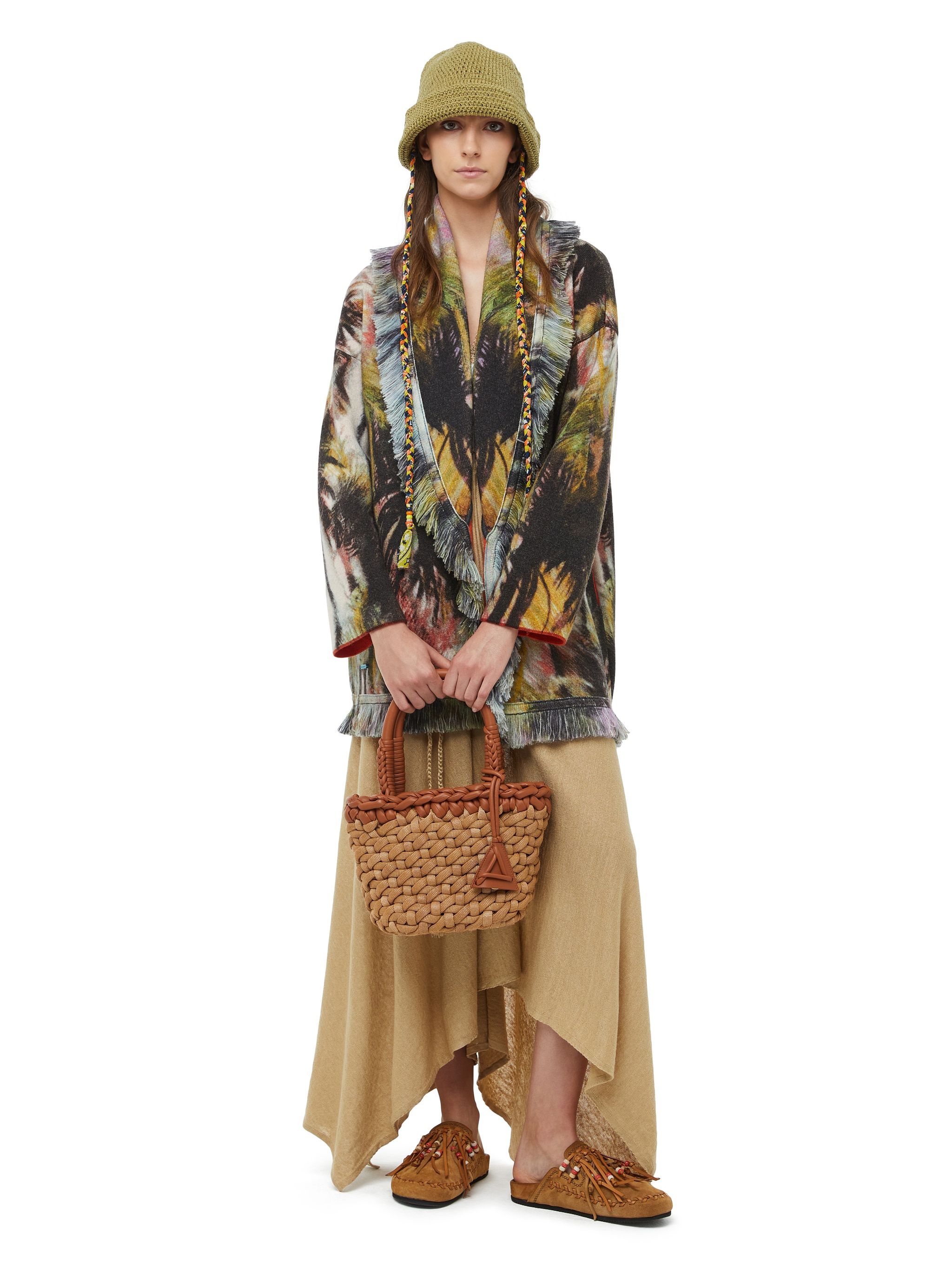 Icon Leather & Rafia Medium Tote - 2