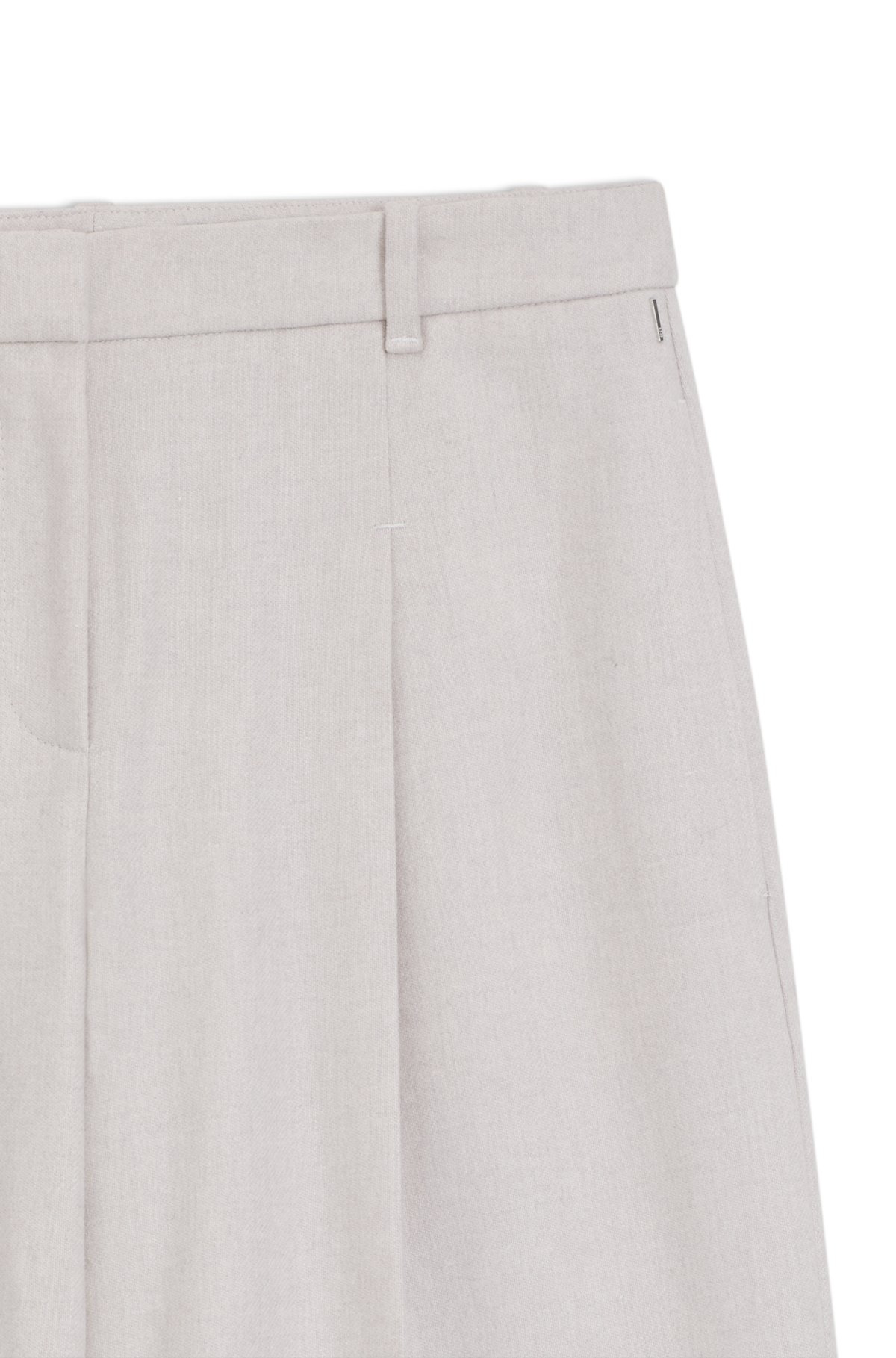 REGULAR-FIT WIDE-LEG TROUSERS IN SOFT FLANNEL - 6