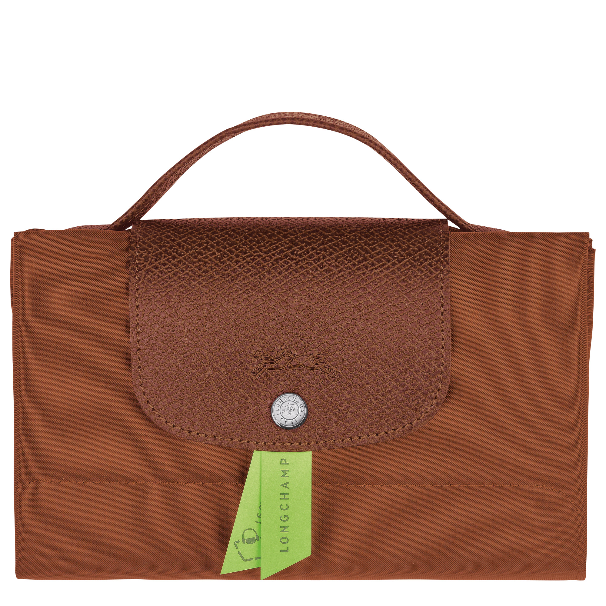 Le Pliage Green S Handbag Cognac - Recycled canvas (L1621919504)