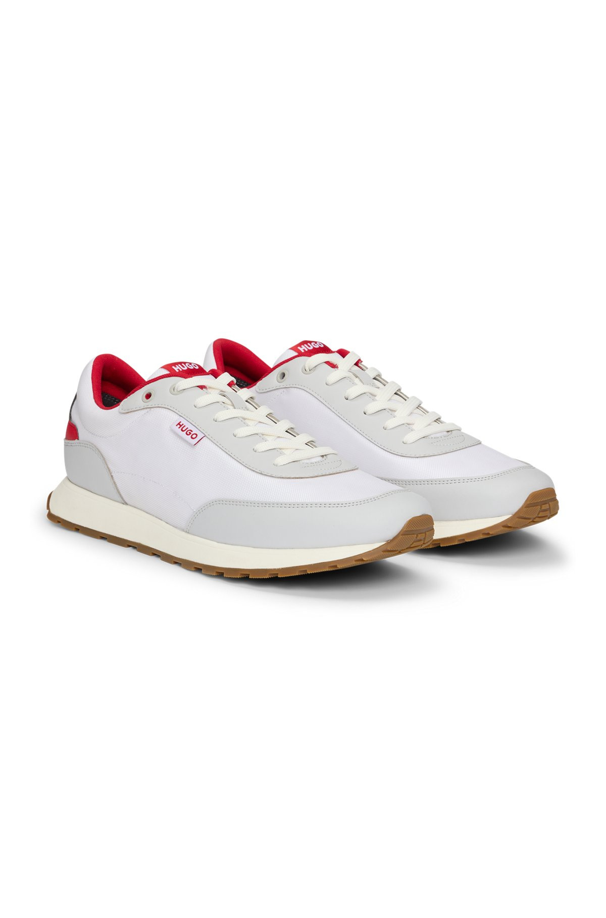 MIXED-MATERIAL TRAINERS WITH LOGO FLAG - 2