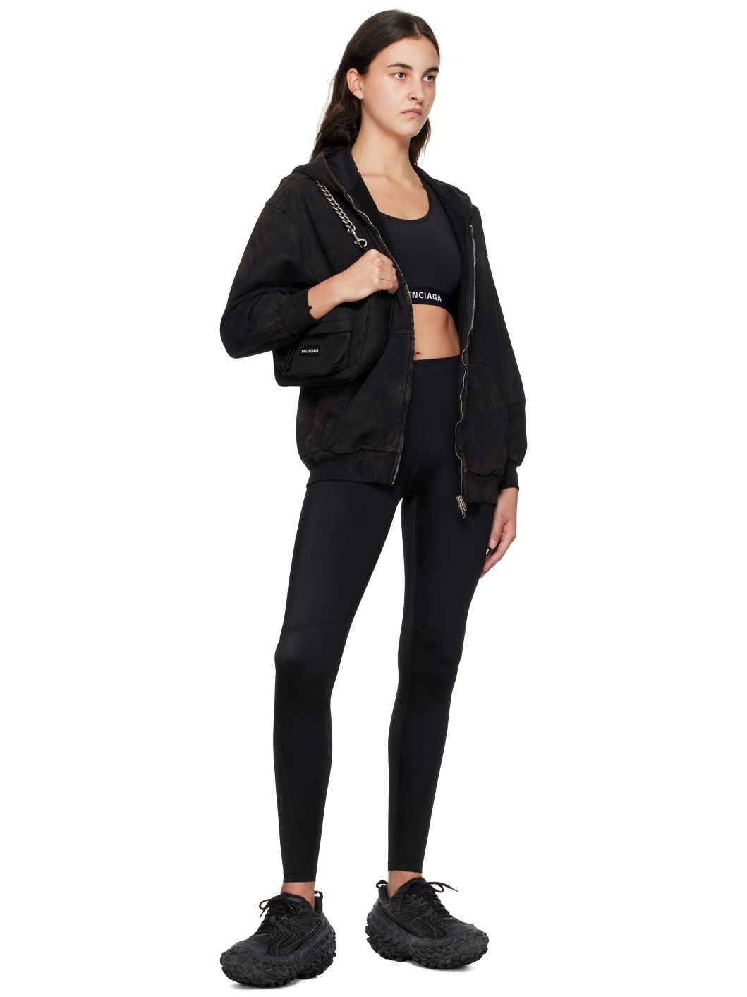 BALENCIAGA Black Sporty B Leggings