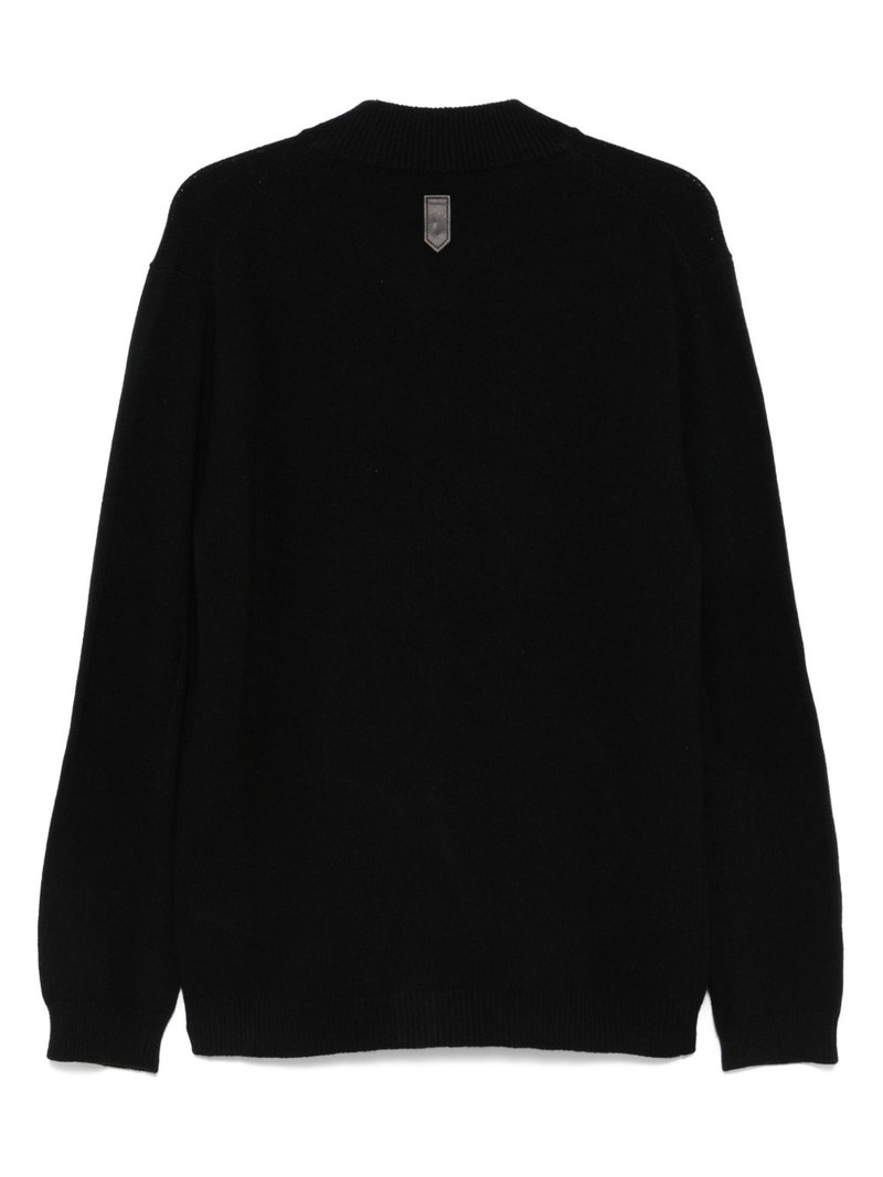 Canali wool-blend zip-up cardigan outlook