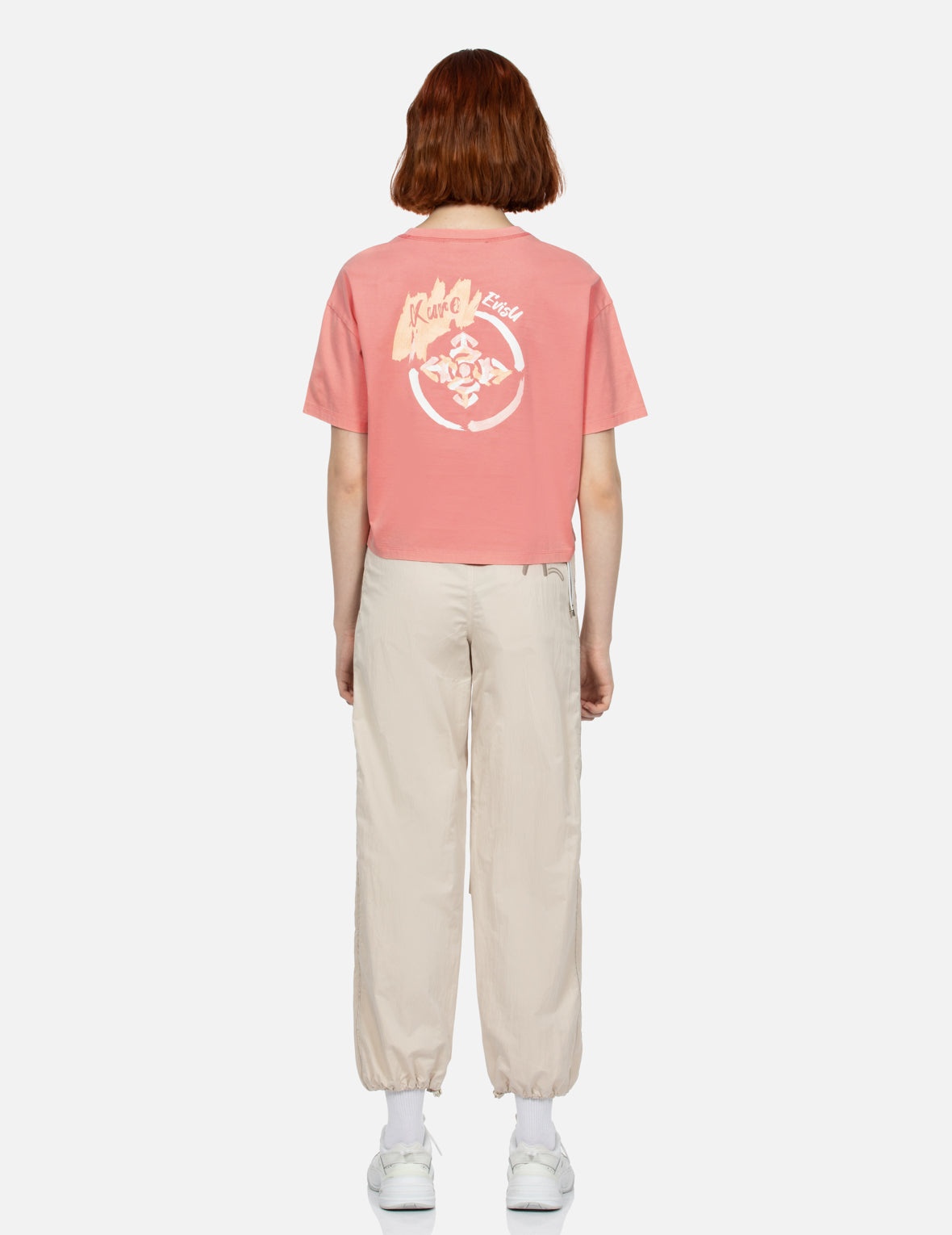 Brush Art Kamon Logo Printed Cropped T-shirt - 6