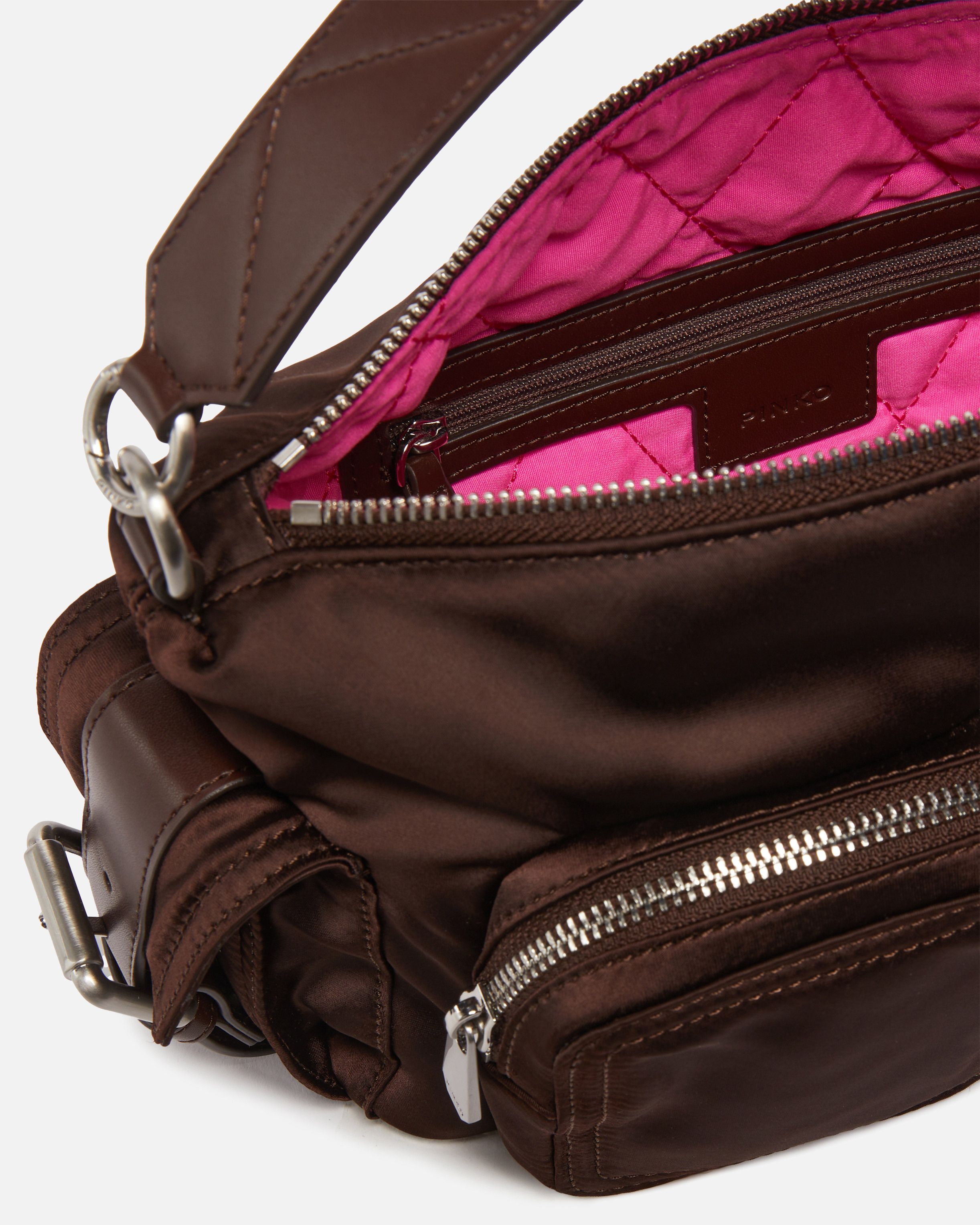 MEDIUM SATIN CAMERA BAG WITH LOVE BIRDS LOGO - 4