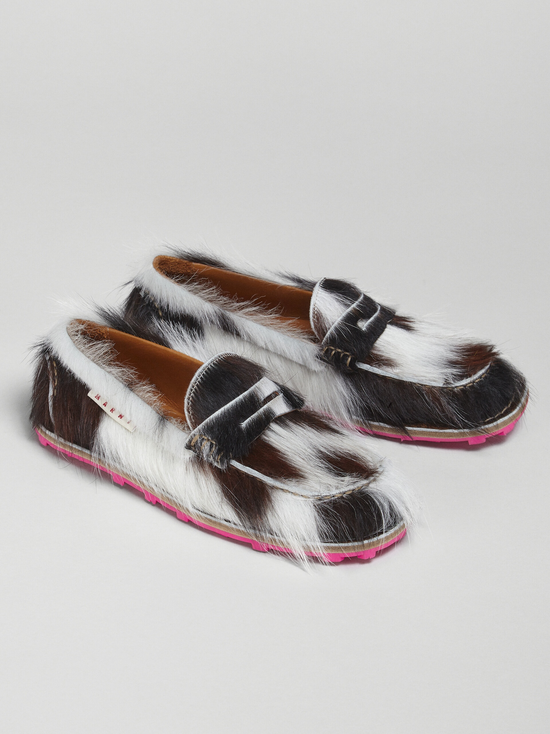 SPOTTED LONG CALF HAIR MOCCASIN - 5