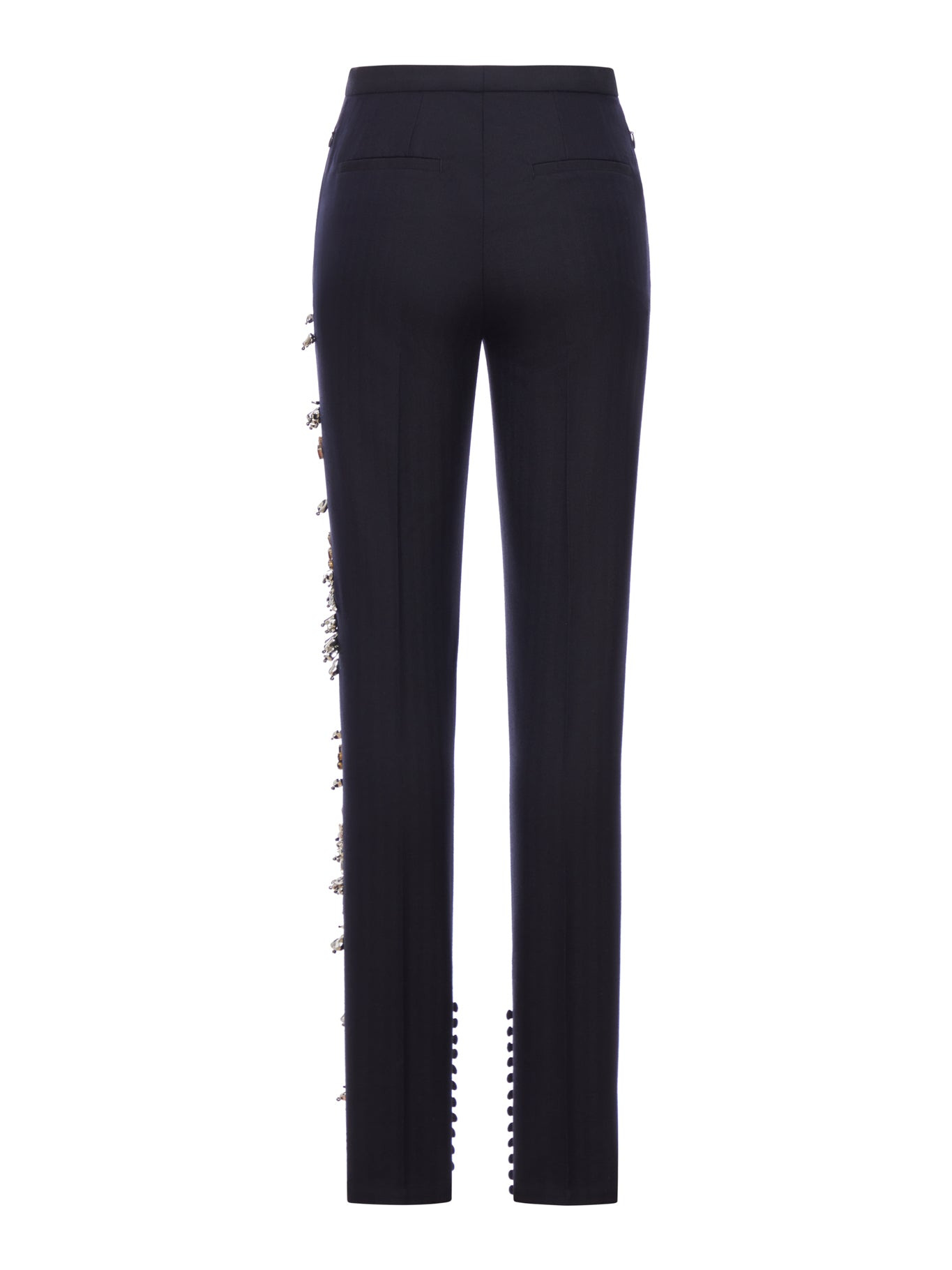 WOOL TROUSERS WITH JEWEL APPLICATIONS - 2
