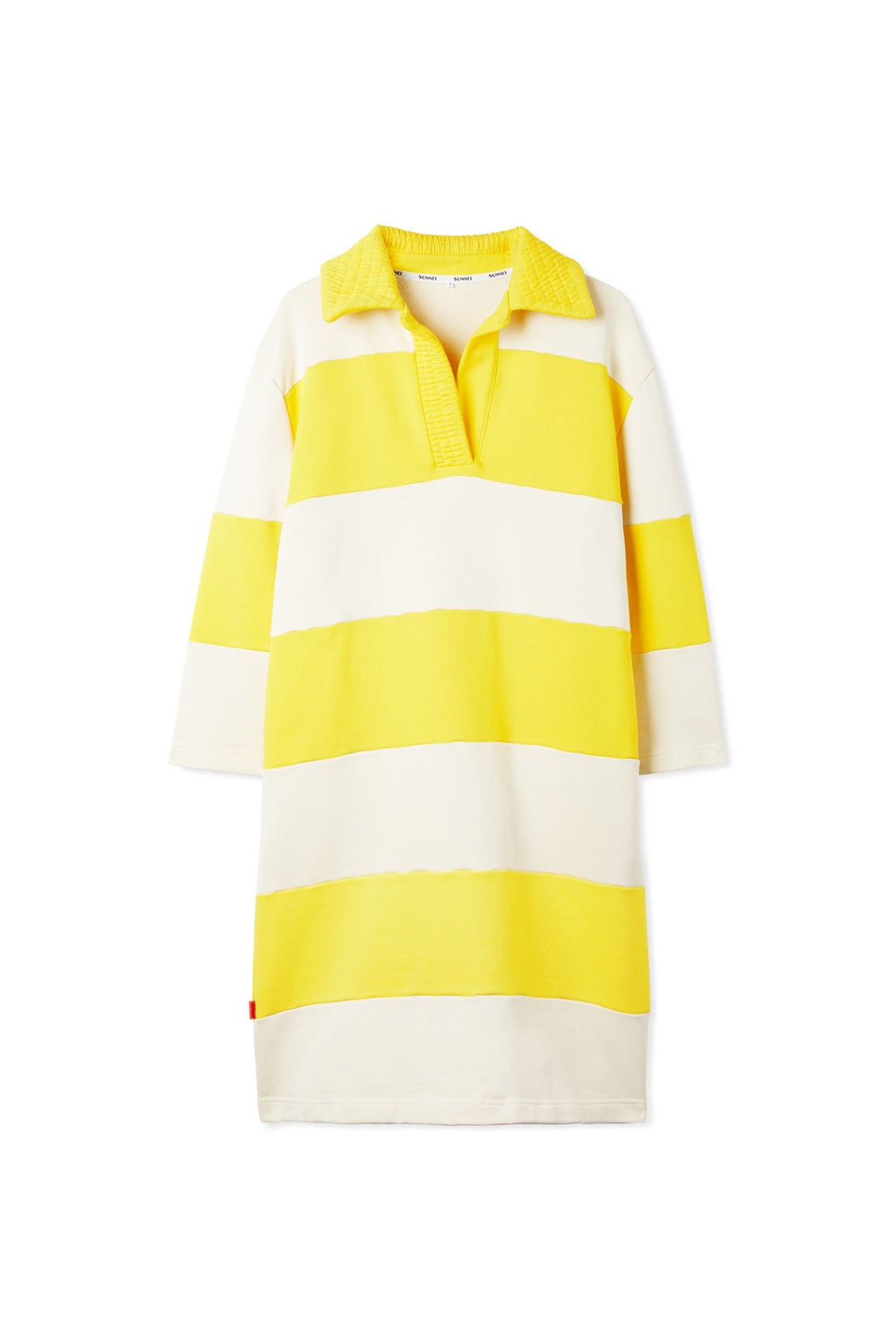 POLO DRESS / bright yellow & beige - 1