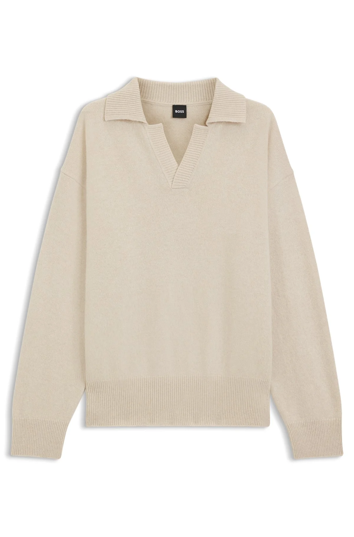 JOHNNY-COLLAR SWEATER IN VIRGIN WOOL - 1
