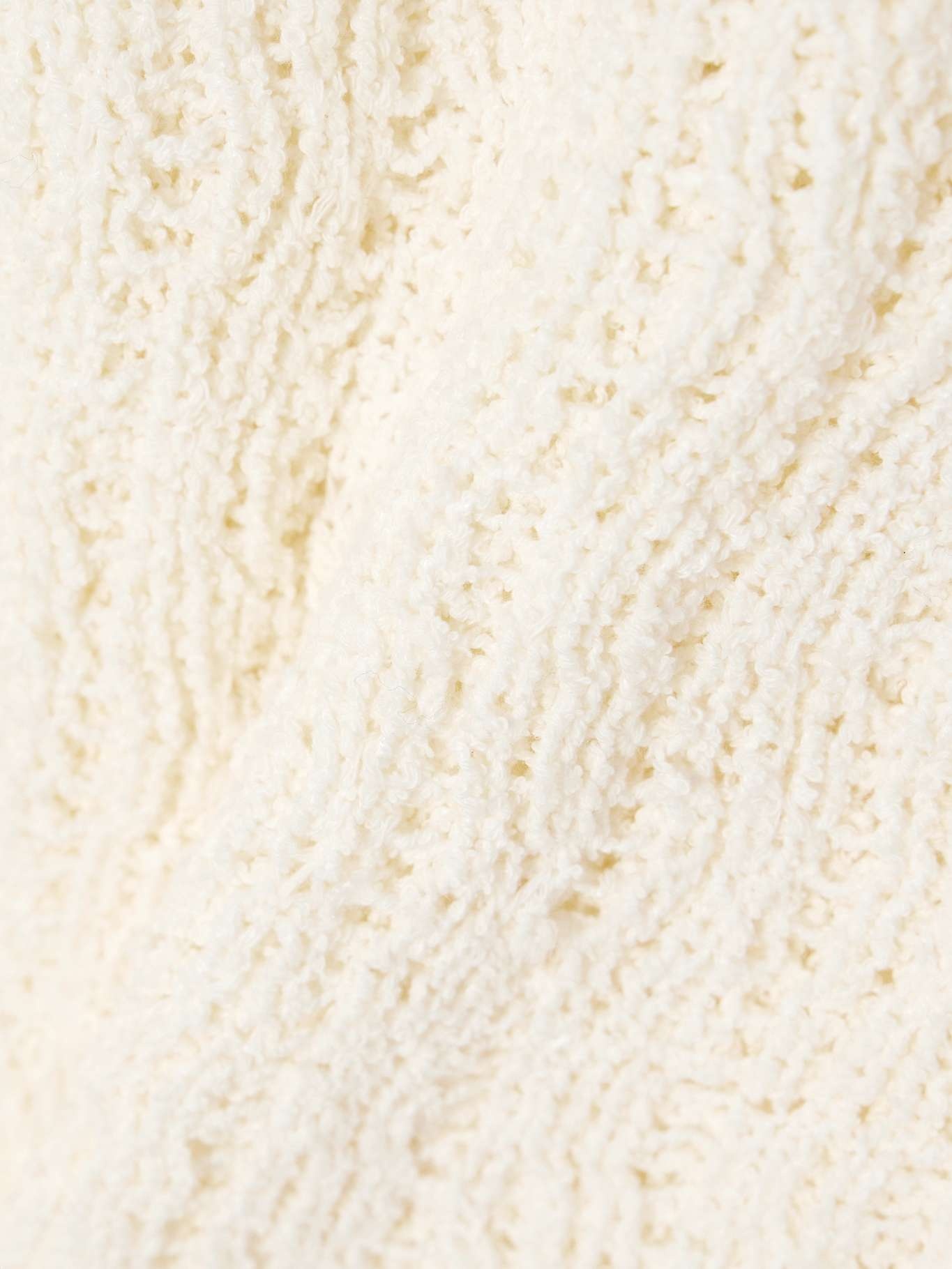 Open-knit cotton-blend chenille dress Ivory - 4