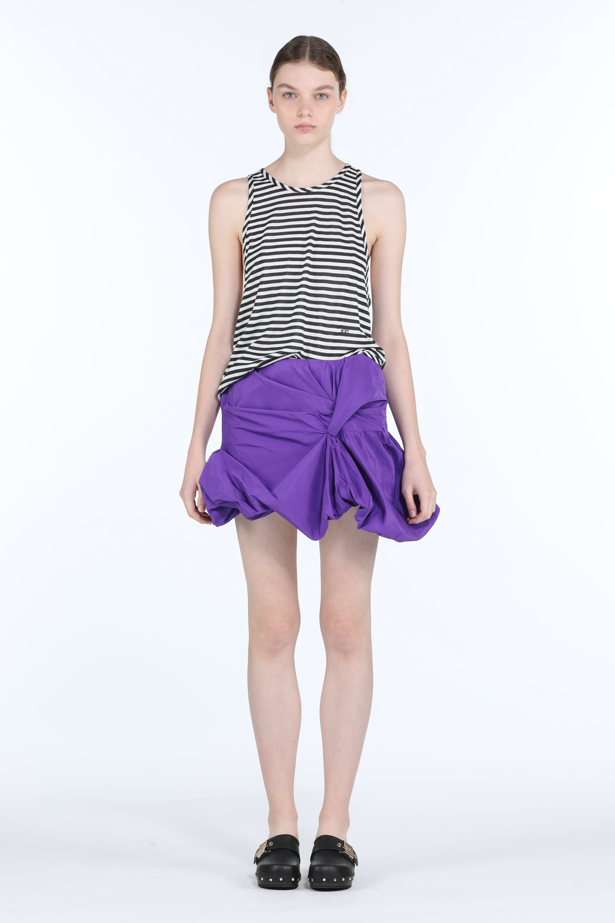 RUCHED MINI SKIRT - 4