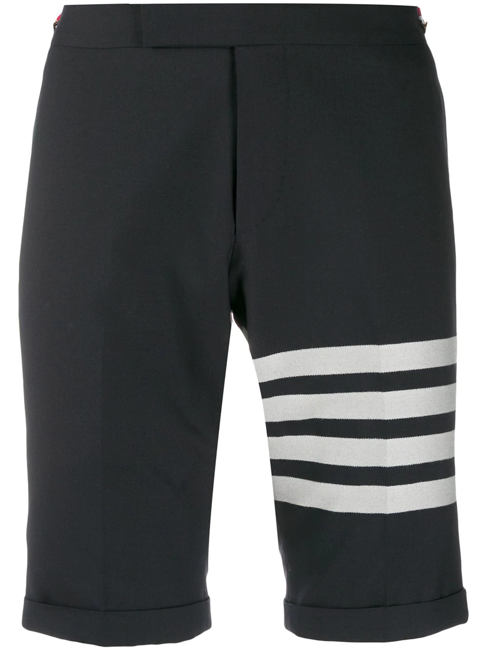 4-Bar plain weave suiting shorts - 1