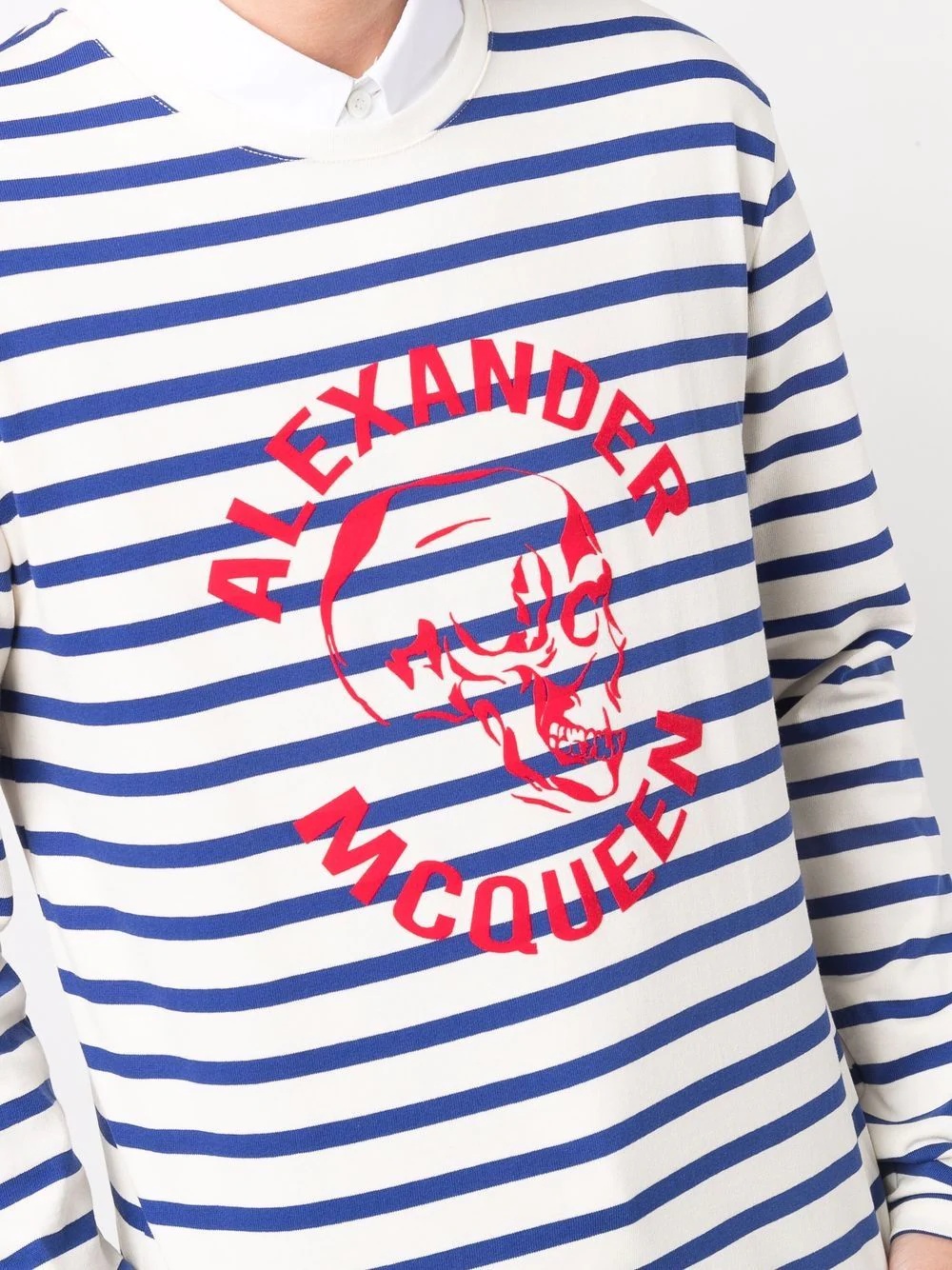 logo-print striped jumper - 5