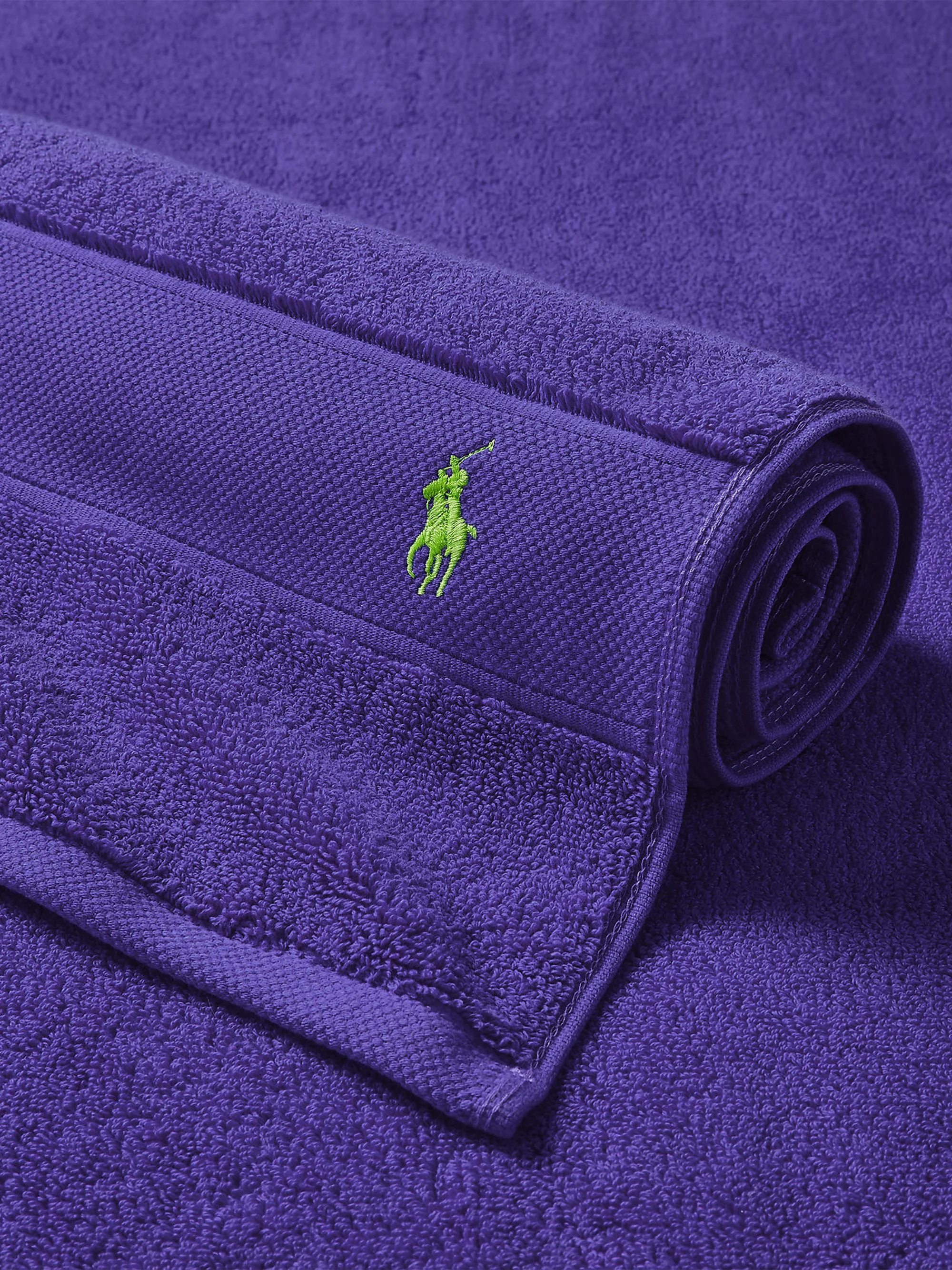 Polo Player Cotton Bath Mat - Chalet Purple - 1